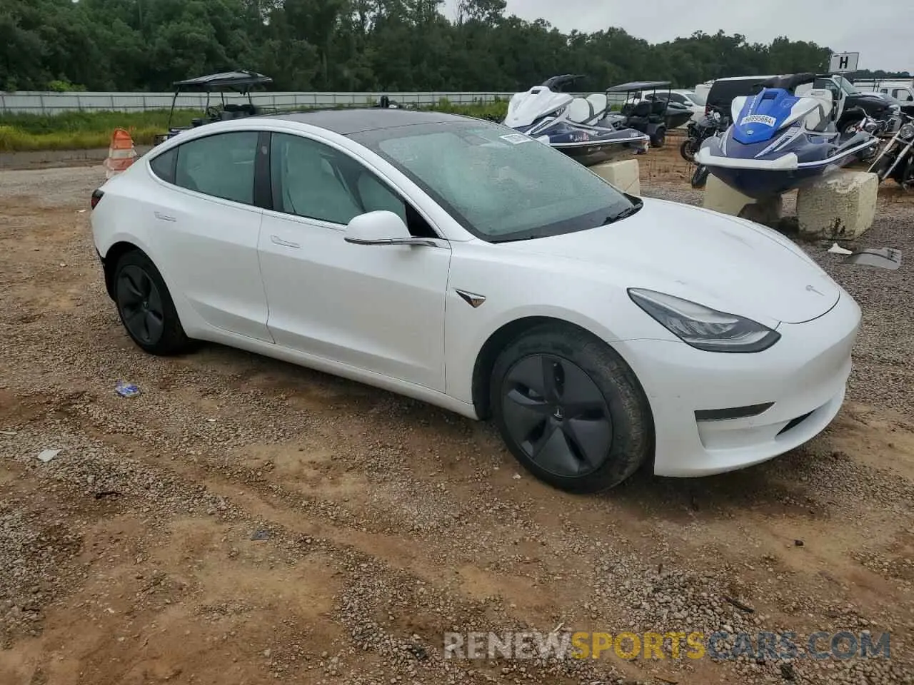 4 fotografías del automóvil dañado 5YJ3E1EA9LF703673 TESLA MODEL 3 2020