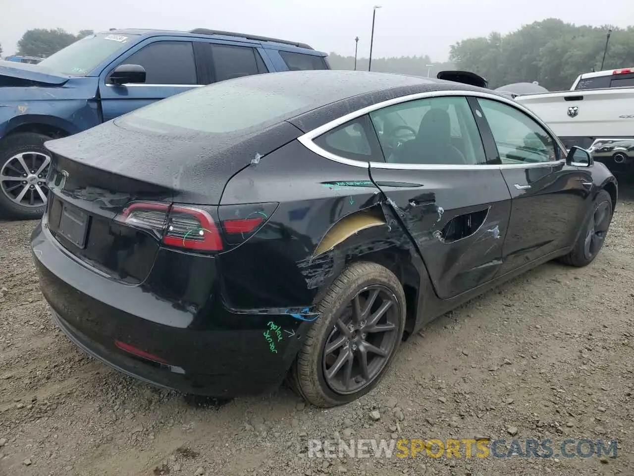 3 fotografías del automóvil dañado 5YJ3E1EA9LF704466 TESLA MODEL 3 2020