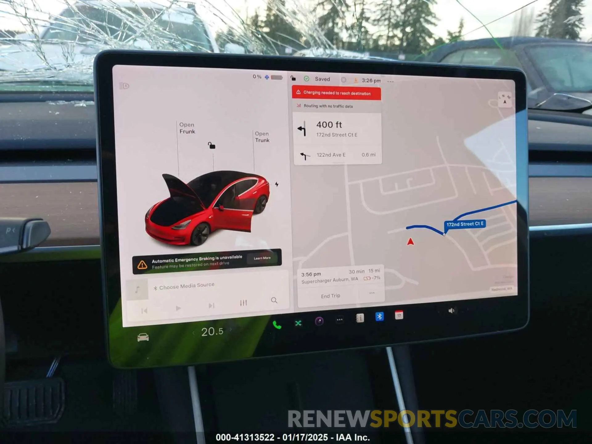19 fotografías del automóvil dañado 5YJ3E1EA9LF705682 TESLA MODEL 3 2020