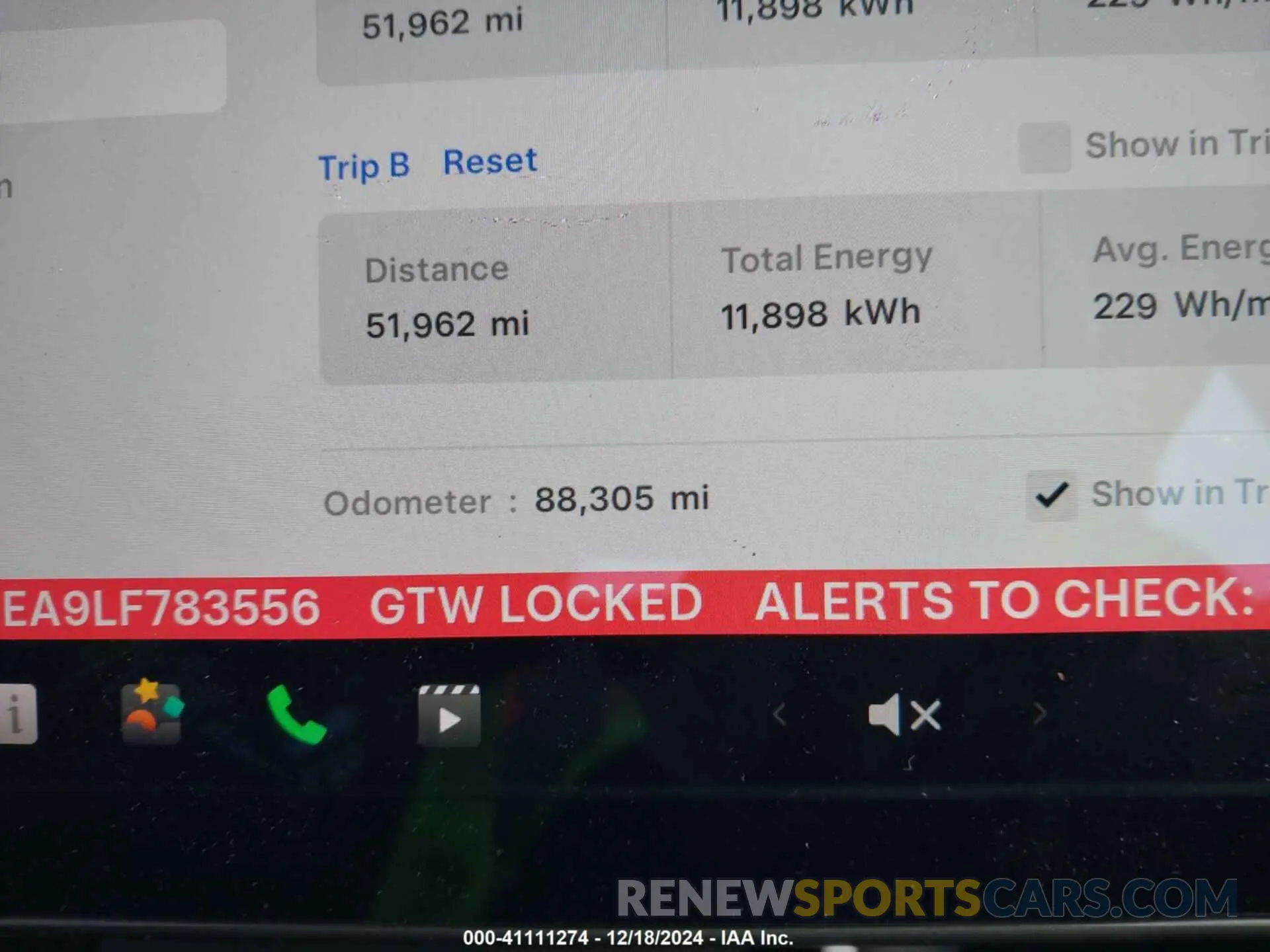 15 fotografías del automóvil dañado 5YJ3E1EA9LF783556 TESLA MODEL 3 2020