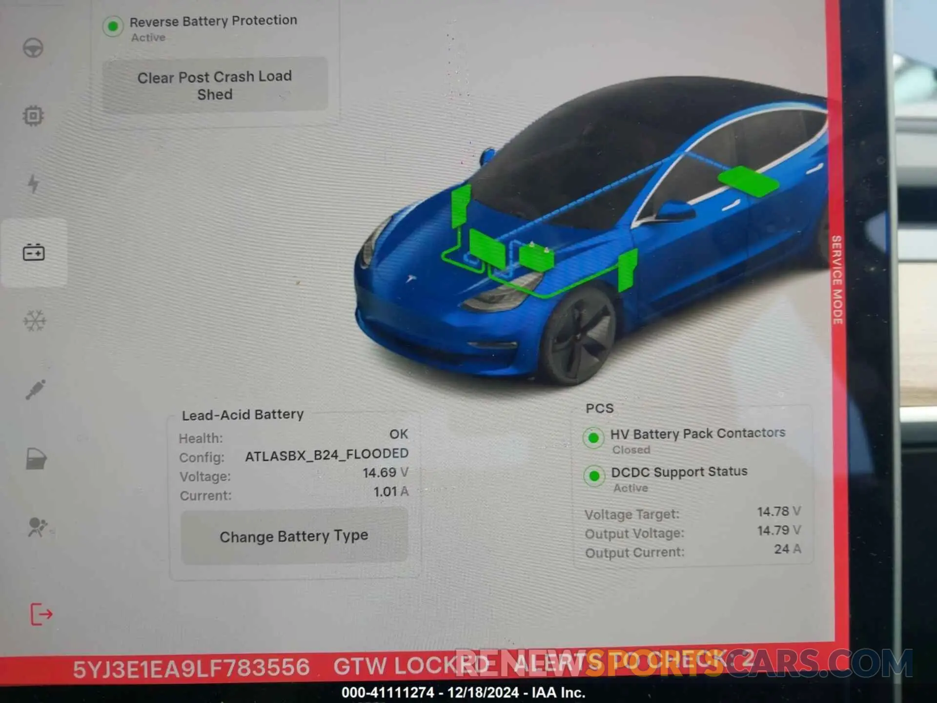 17 fotografías del automóvil dañado 5YJ3E1EA9LF783556 TESLA MODEL 3 2020