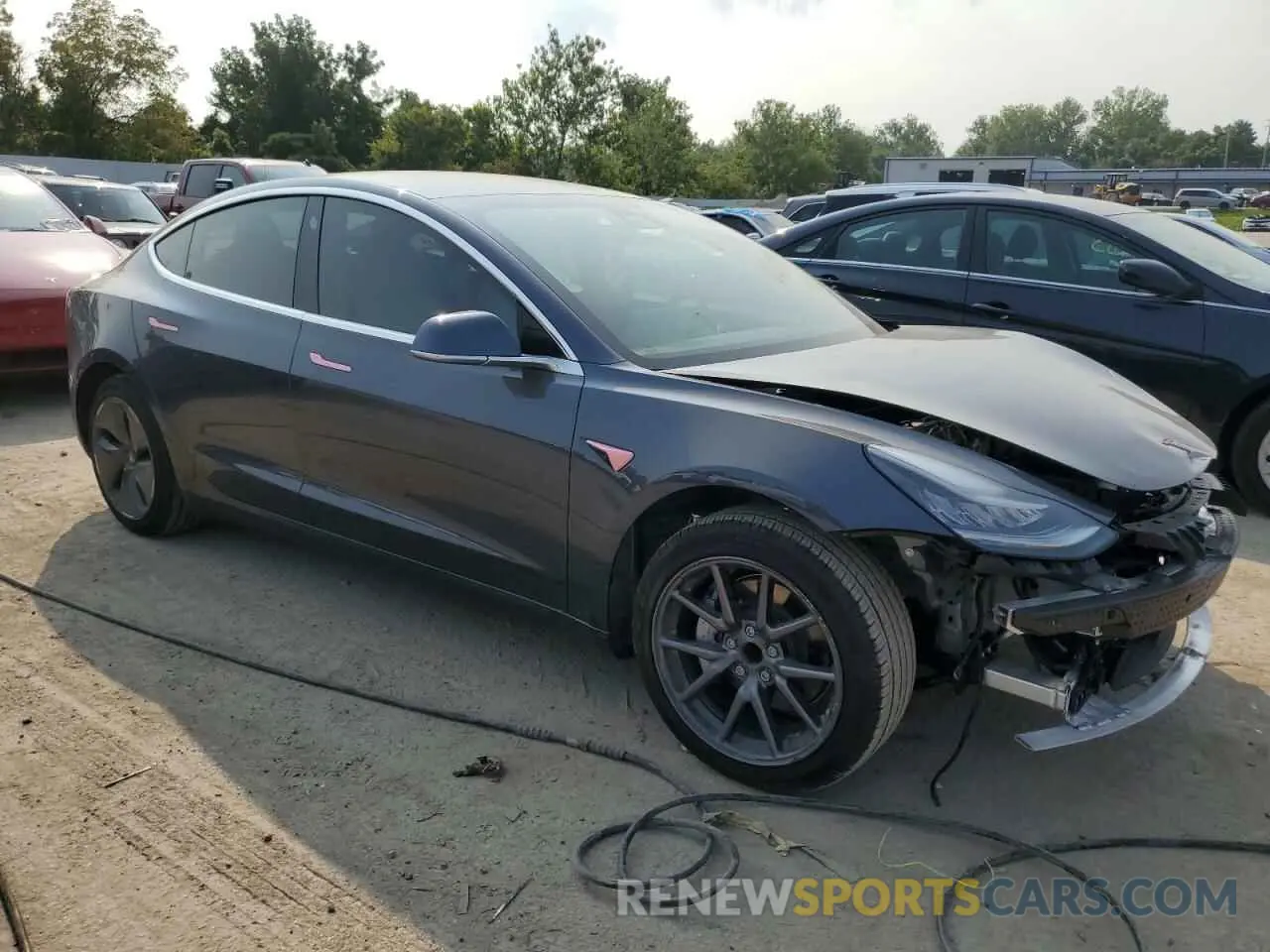 4 fotografías del automóvil dañado 5YJ3E1EA9LF802509 TESLA MODEL 3 2020