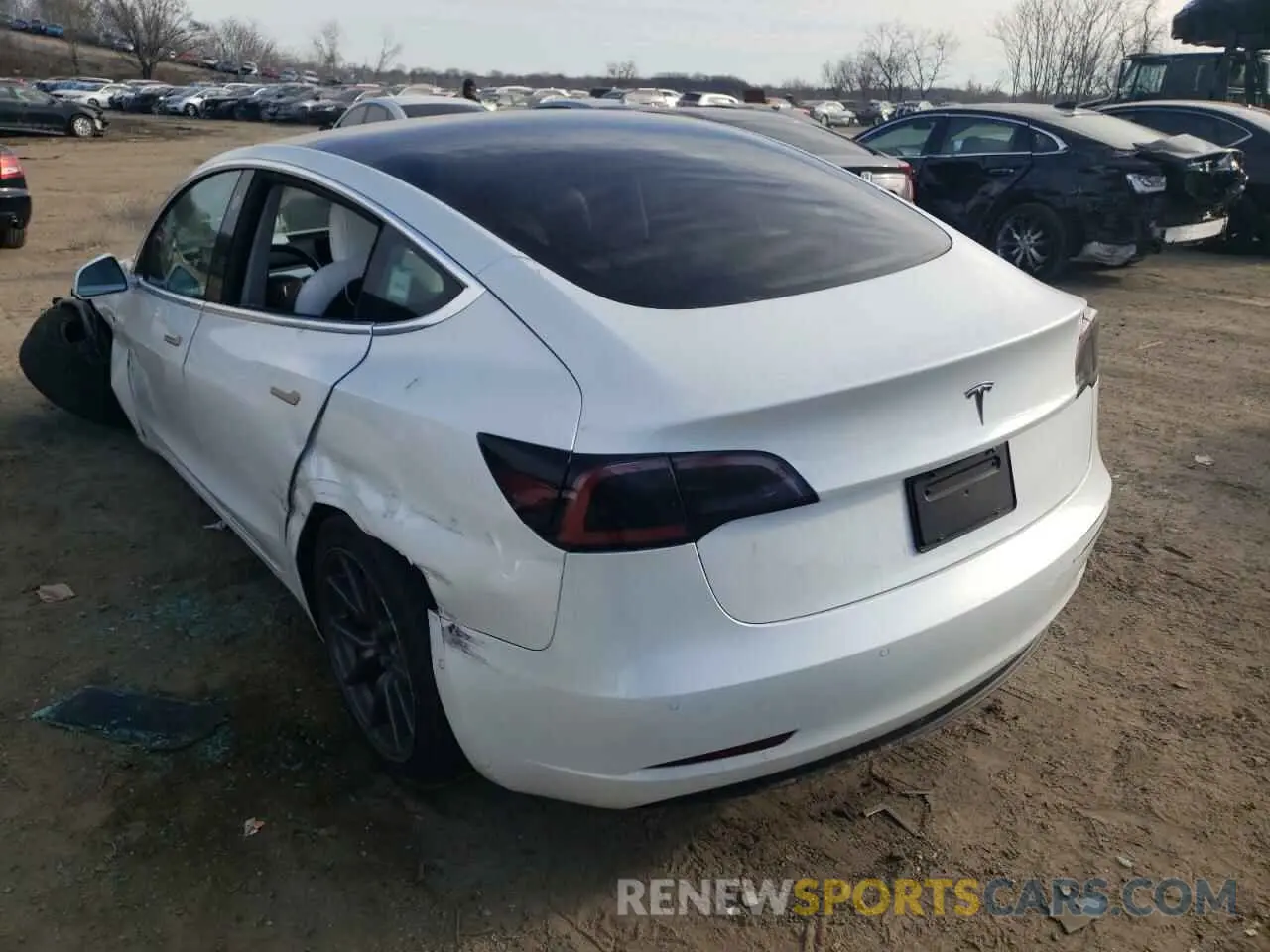 3 fotografías del automóvil dañado 5YJ3E1EAXLF599209 TESLA MODEL 3 2020