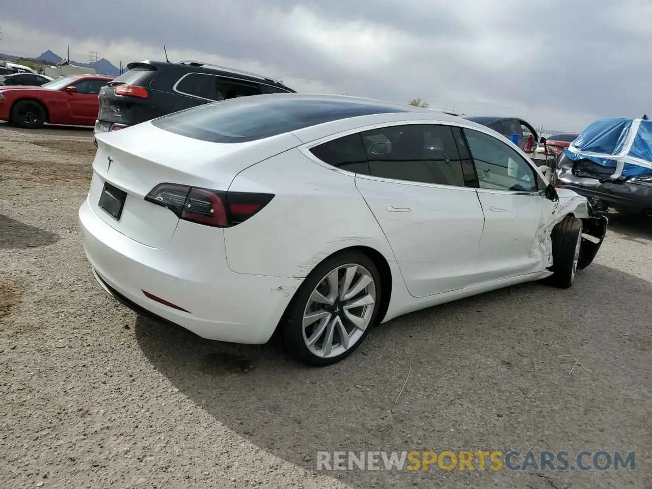 3 fotografías del automóvil dañado 5YJ3E1EAXLF634427 TESLA MODEL 3 2020