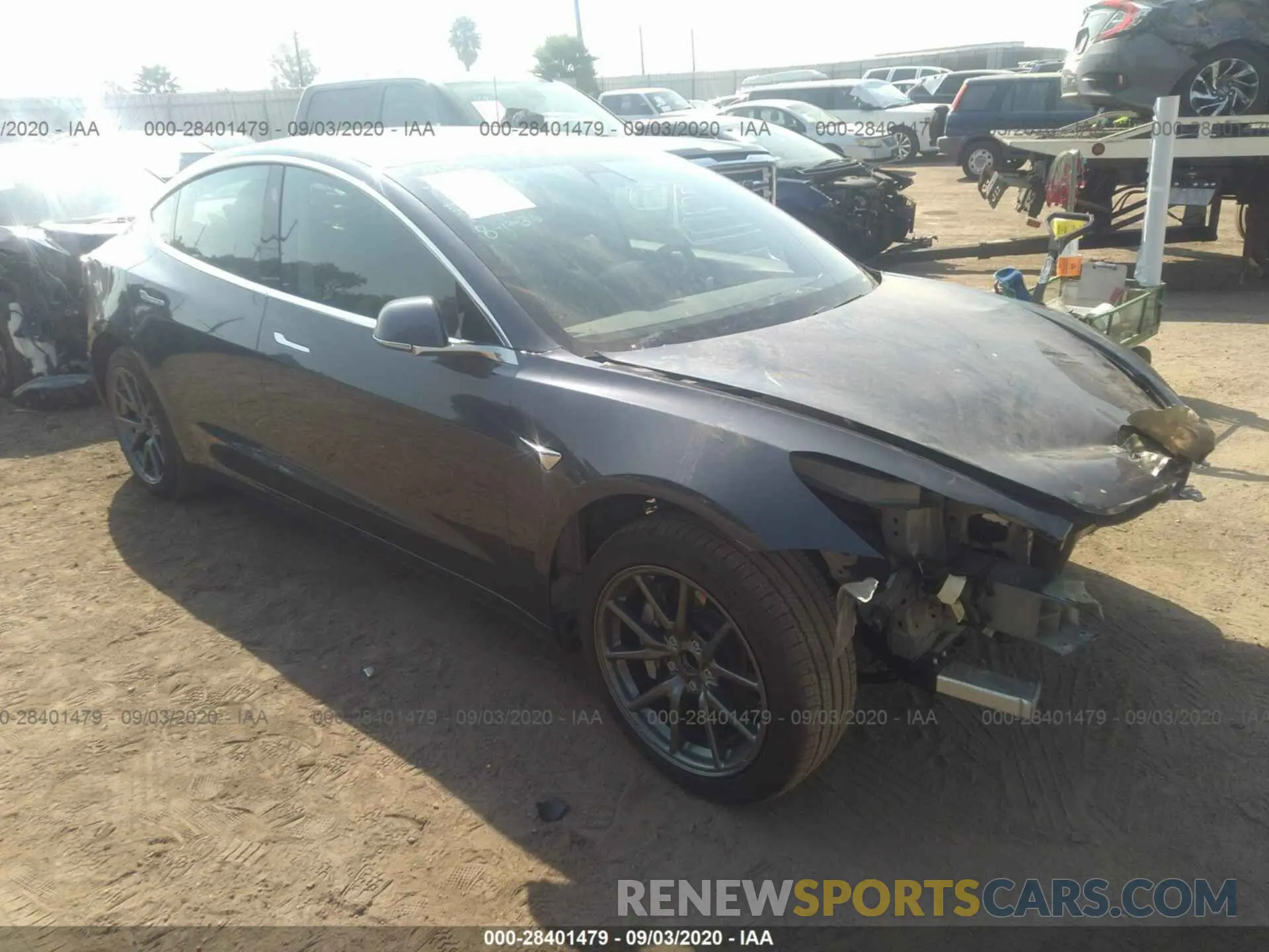 1 fotografías del automóvil dañado 5YJ3E1EAXLF644245 TESLA MODEL 3 2020