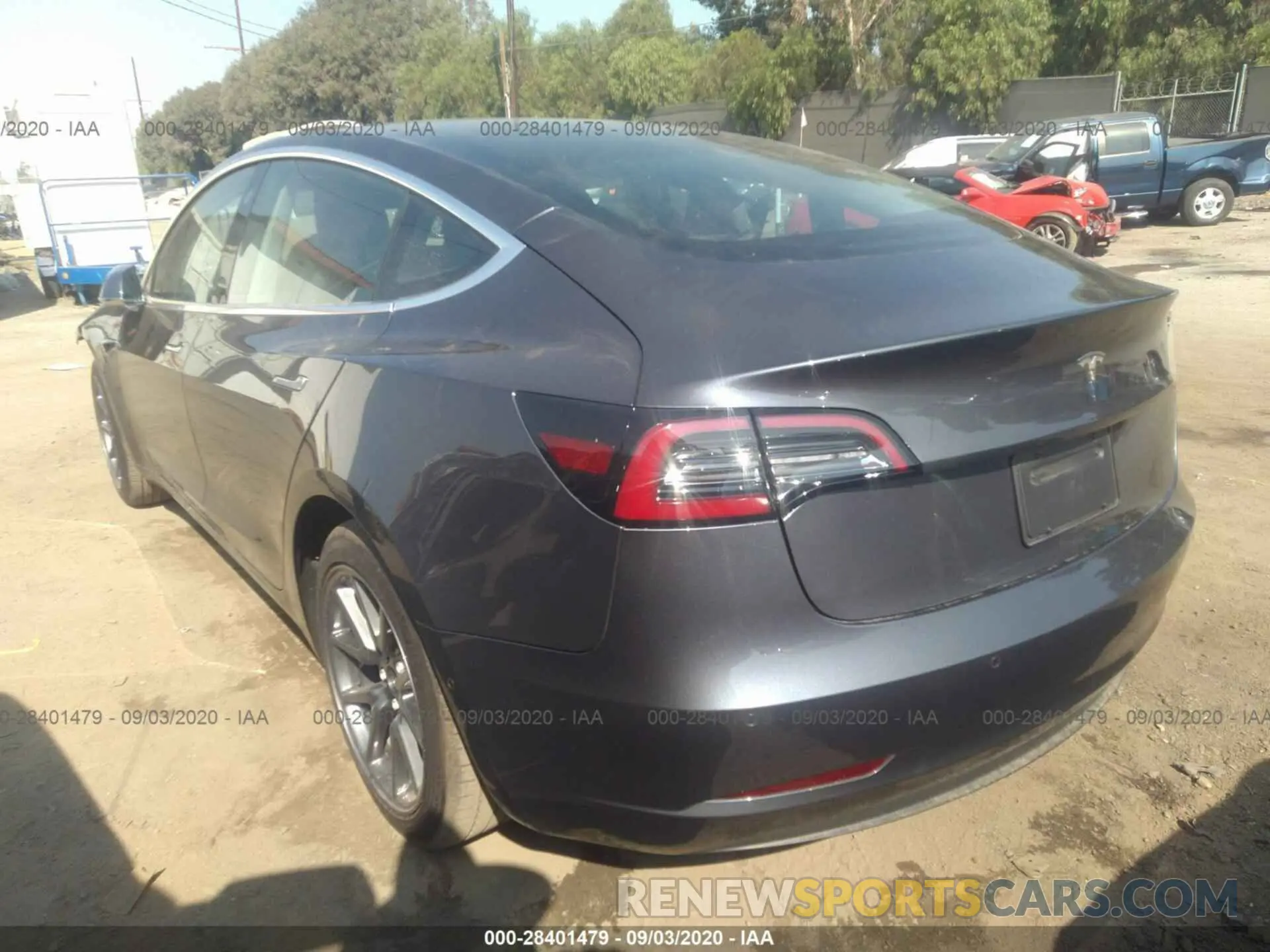 3 fotografías del automóvil dañado 5YJ3E1EAXLF644245 TESLA MODEL 3 2020