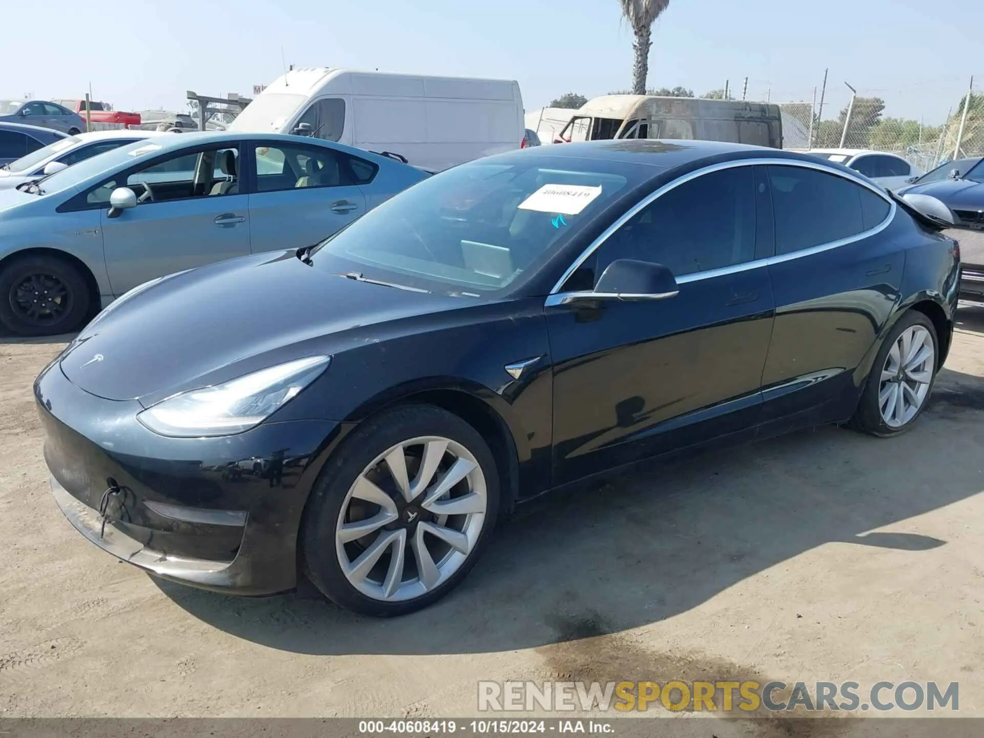 2 fotografías del automóvil dañado 5YJ3E1EAXLF645511 TESLA MODEL 3 2020