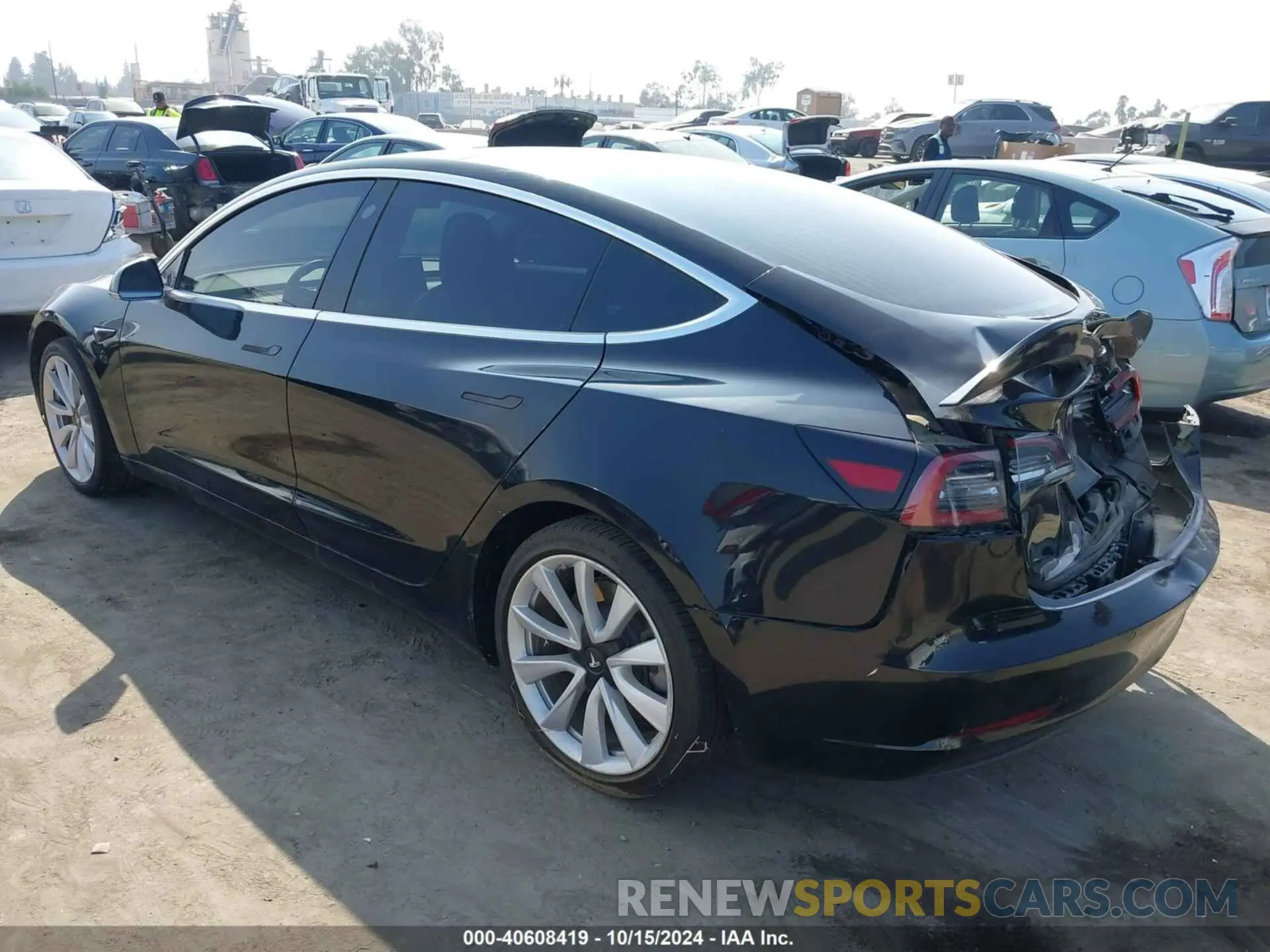3 fotografías del automóvil dañado 5YJ3E1EAXLF645511 TESLA MODEL 3 2020