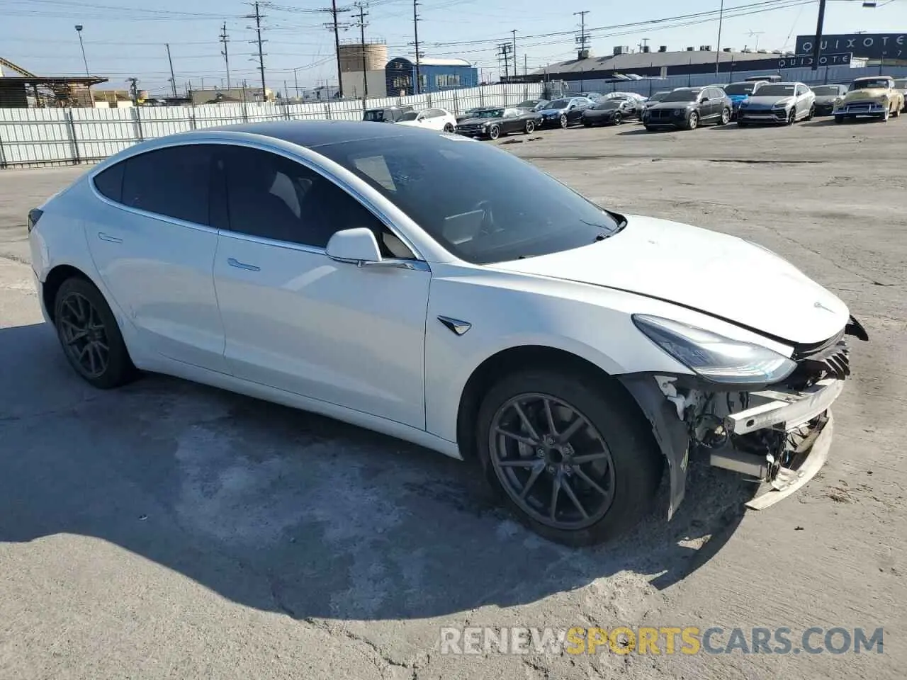4 fotografías del automóvil dañado 5YJ3E1EAXLF706243 TESLA MODEL 3 2020