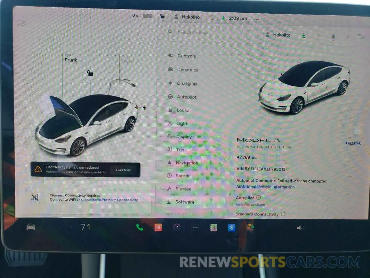 9 fotografías del automóvil dañado 5YJ3E1EAXLF793013 TESLA MODEL 3 2020