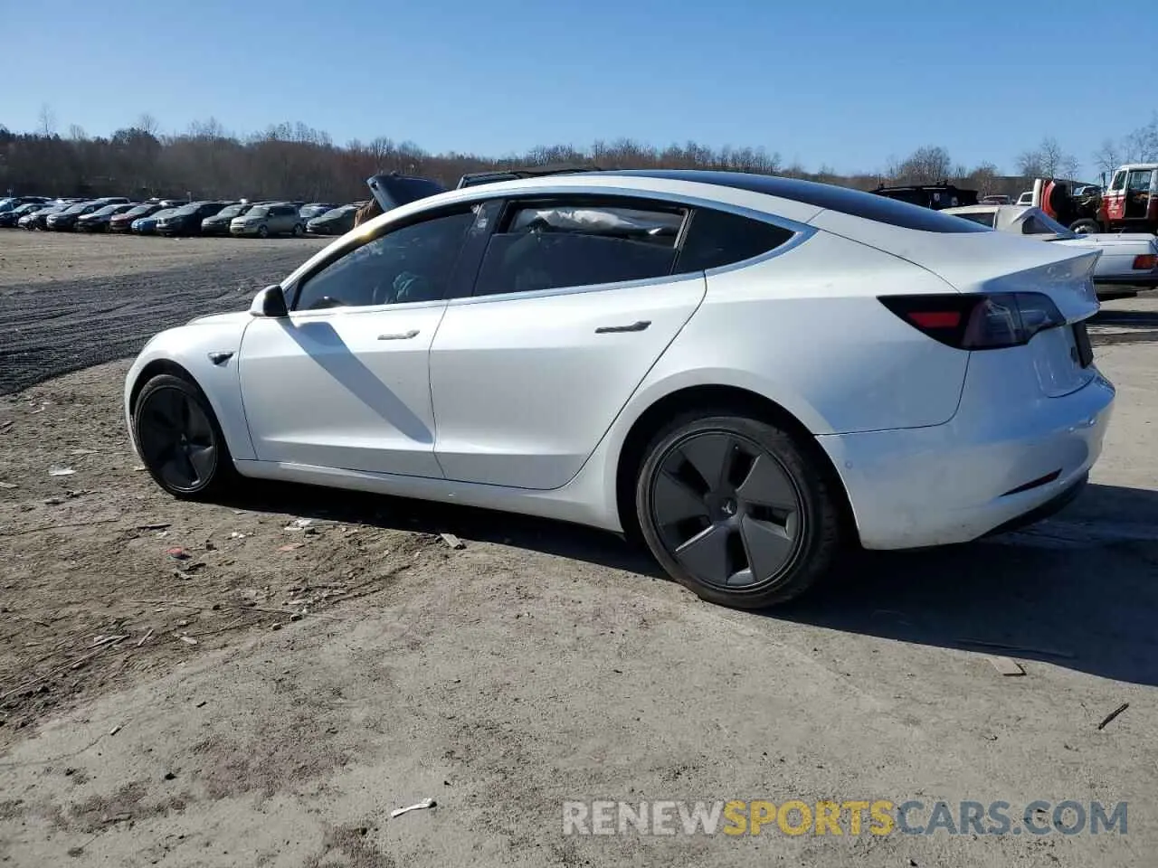 2 fotografías del automóvil dañado 5YJ3E1EB0LF628130 TESLA MODEL 3 2020