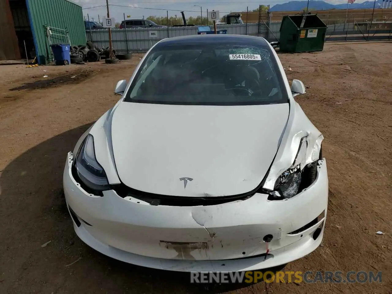5 fotografías del automóvil dañado 5YJ3E1EB0LF637541 TESLA MODEL 3 2020