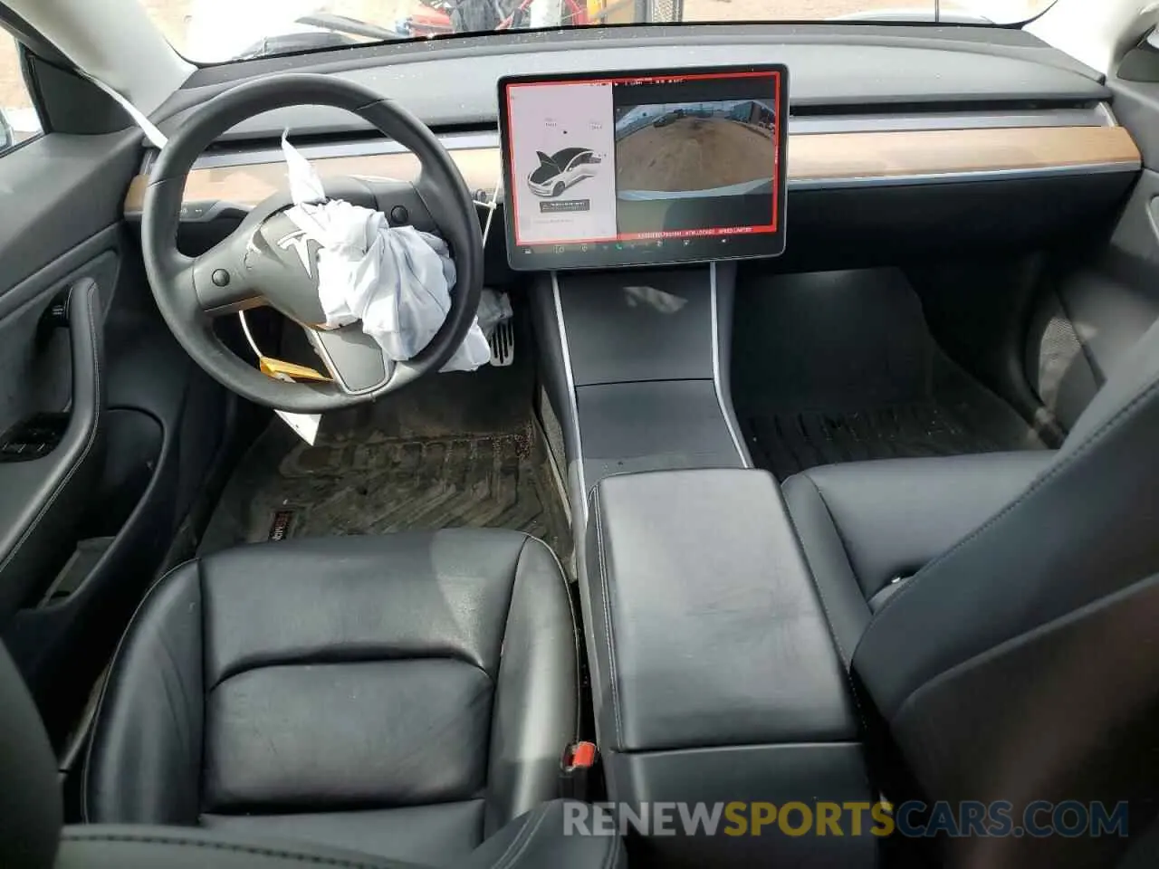 8 fotografías del automóvil dañado 5YJ3E1EB0LF637541 TESLA MODEL 3 2020