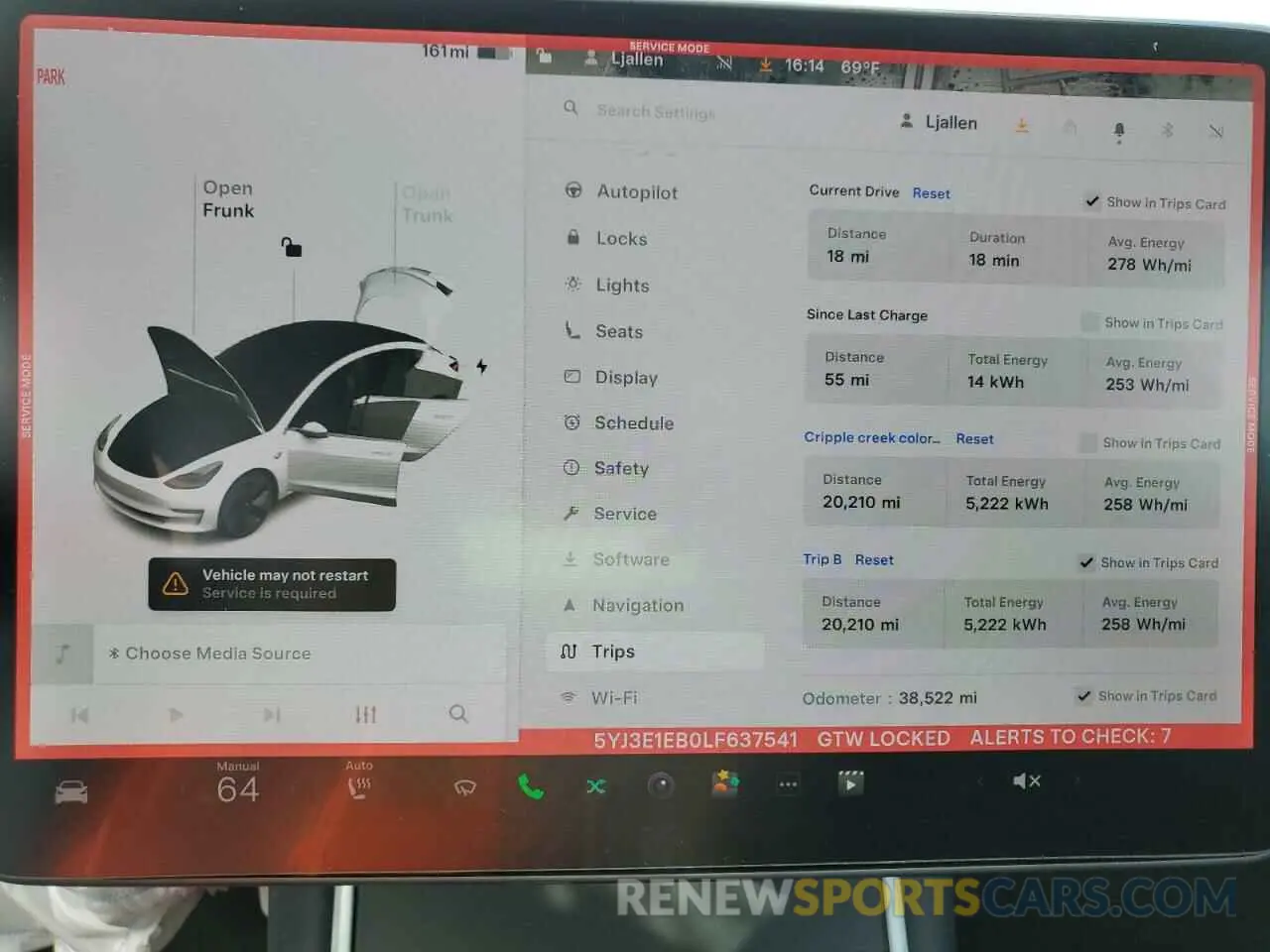 9 fotografías del automóvil dañado 5YJ3E1EB0LF637541 TESLA MODEL 3 2020