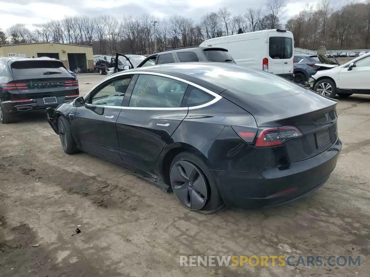 2 fotografías del automóvil dañado 5YJ3E1EB0LF662911 TESLA MODEL 3 2020