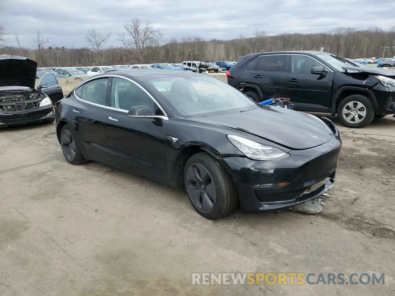 4 fotografías del automóvil dañado 5YJ3E1EB0LF662911 TESLA MODEL 3 2020