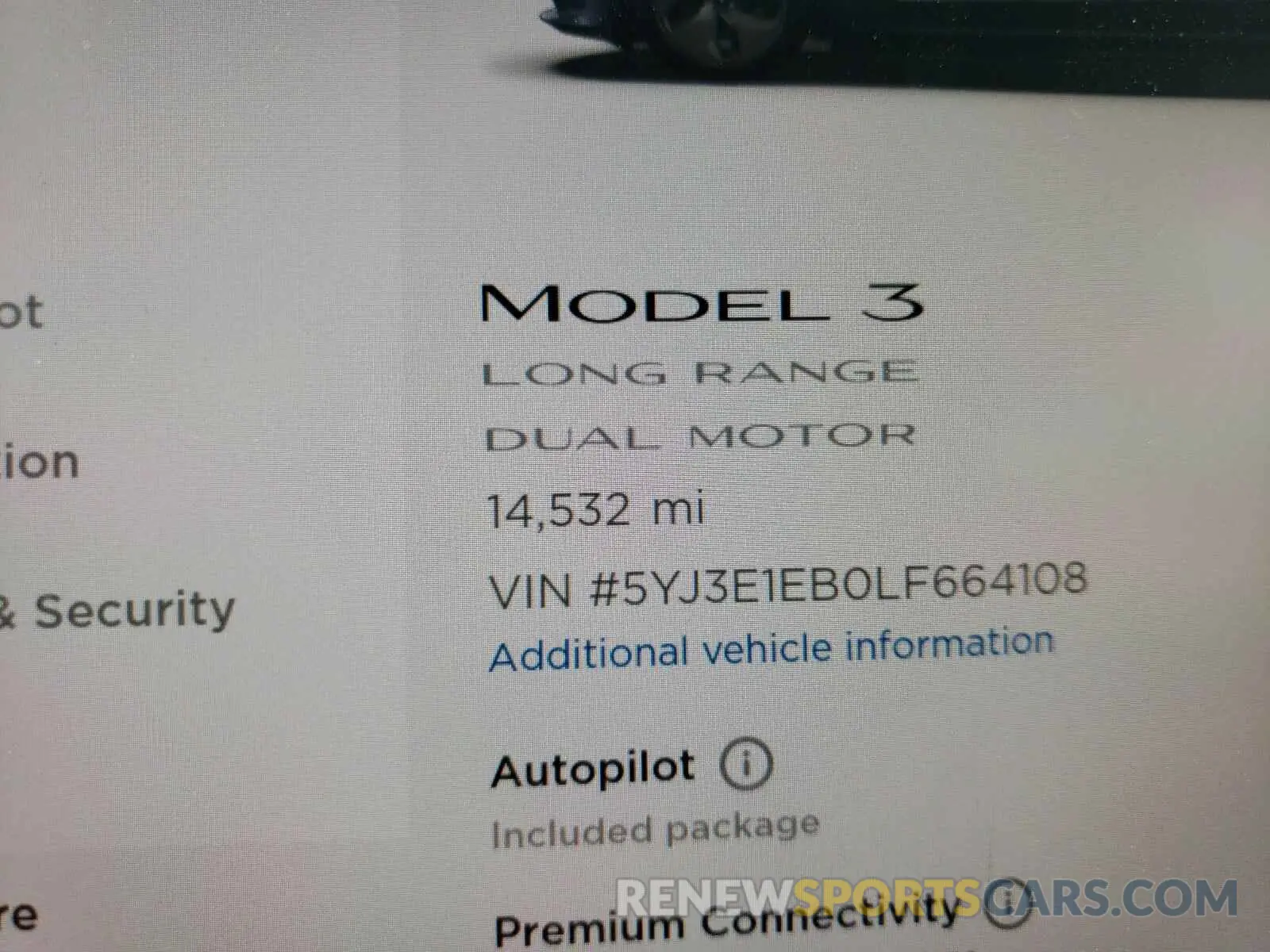 8 fotografías del automóvil dañado 5YJ3E1EB0LF664108 TESLA MODEL 3 2020