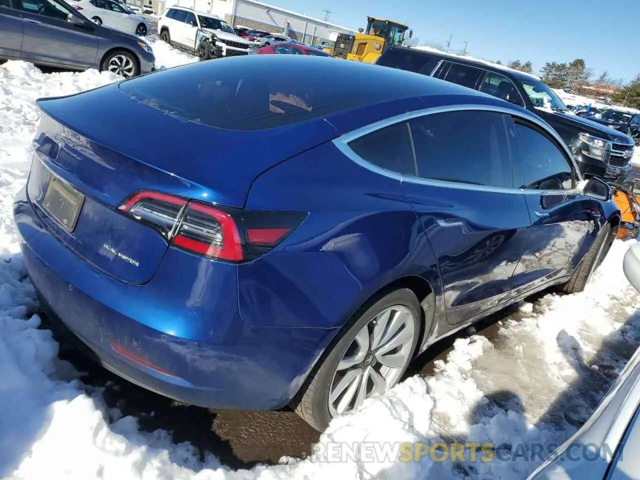 3 fotografías del automóvil dañado 5YJ3E1EB0LF712237 TESLA MODEL 3 2020