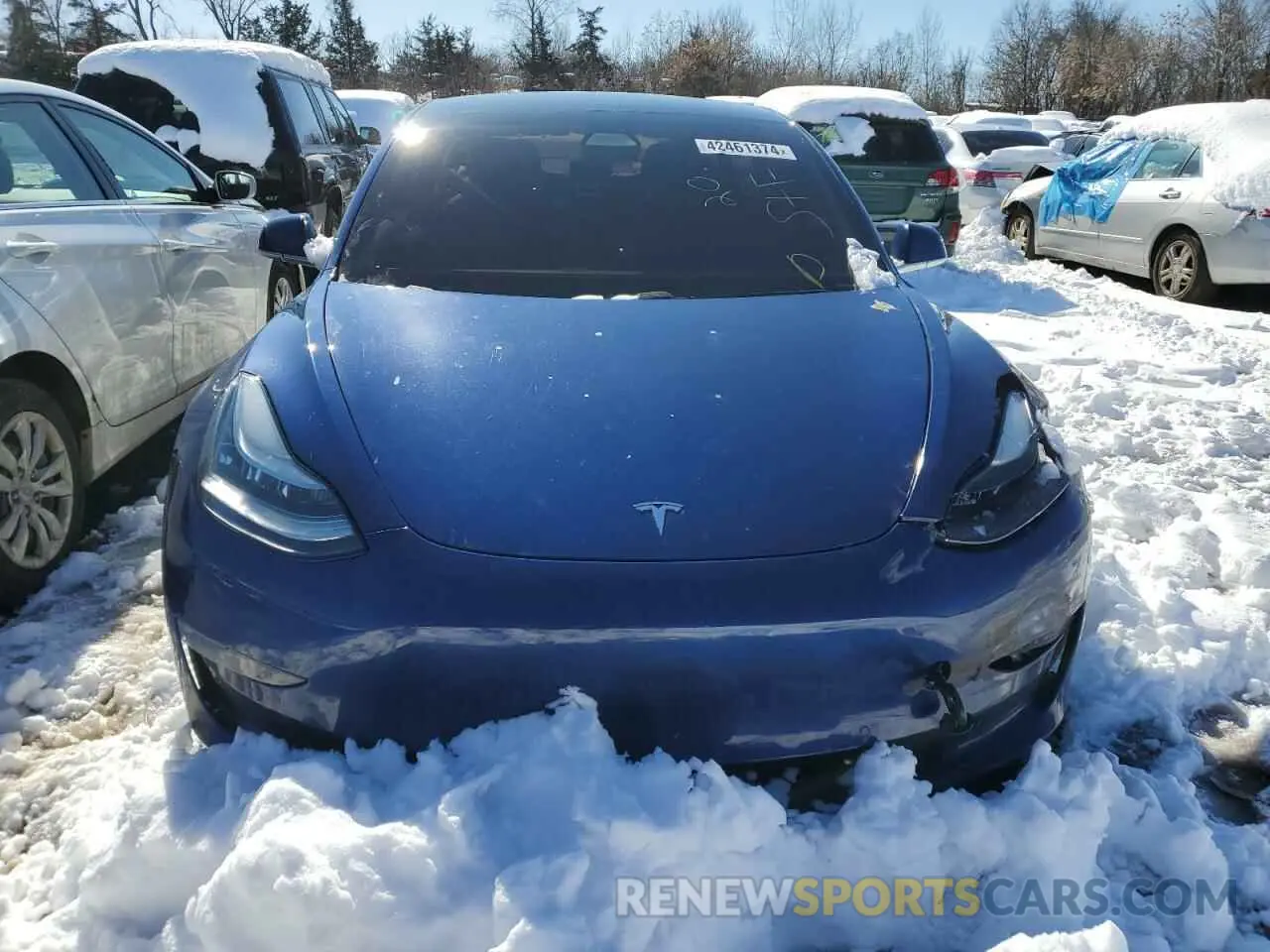 5 fotografías del automóvil dañado 5YJ3E1EB0LF712237 TESLA MODEL 3 2020