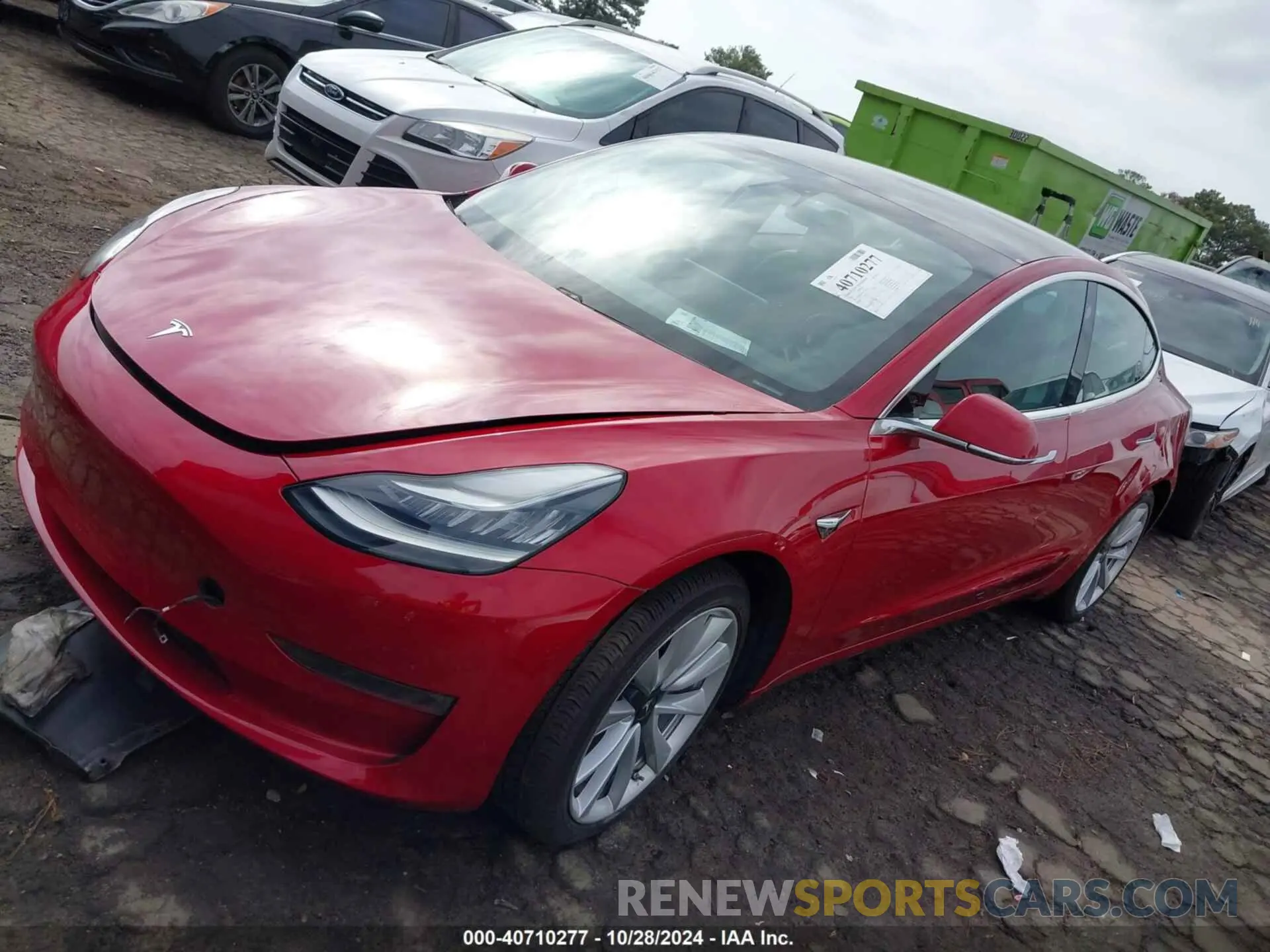 2 fotografías del automóvil dañado 5YJ3E1EB0LF735632 TESLA MODEL 3 2020