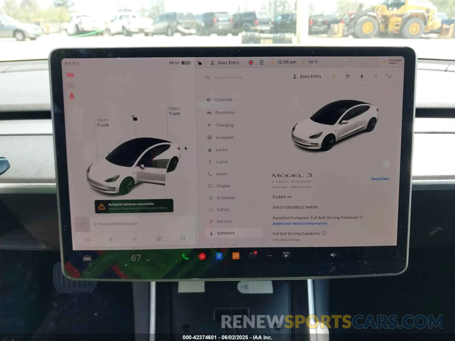 18 fotografías del automóvil dañado 5YJ3E1EB0LF741639 TESLA MODEL 3 2020