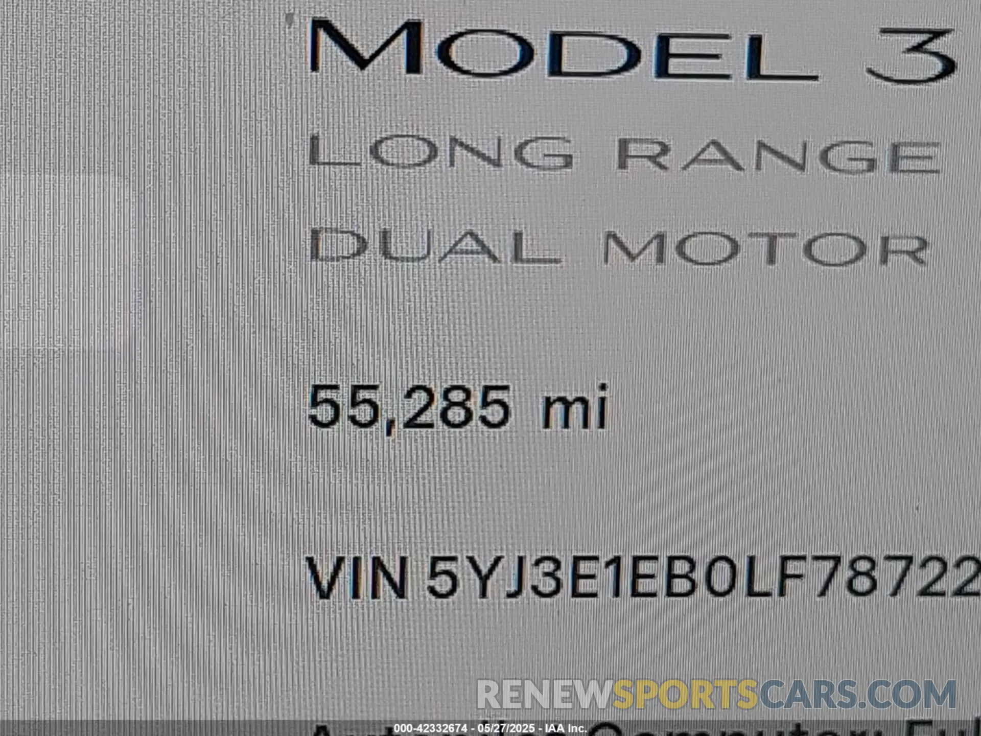 14 fotografías del automóvil dañado 5YJ3E1EB0LF787228 TESLA MODEL 3 2020