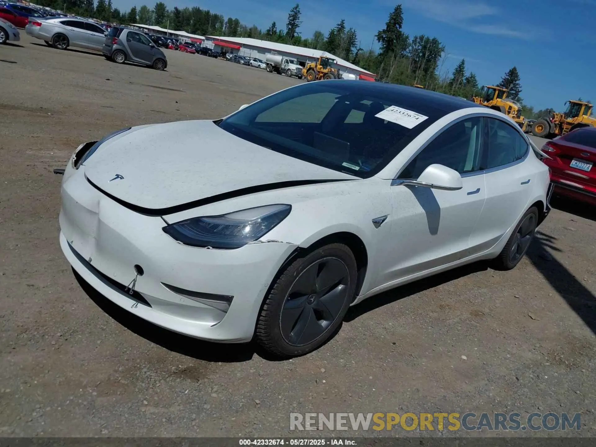 2 fotografías del automóvil dañado 5YJ3E1EB0LF787228 TESLA MODEL 3 2020