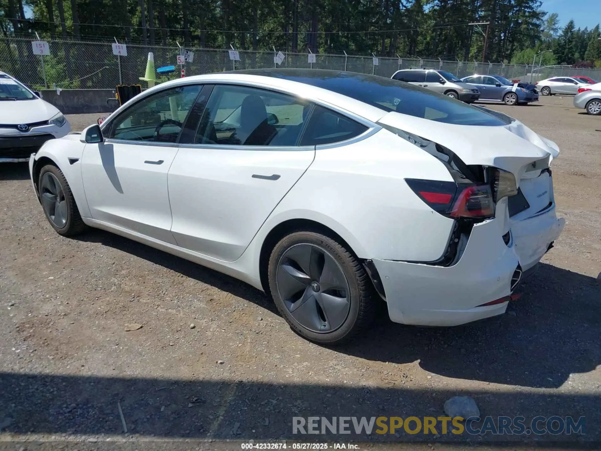 3 fotografías del automóvil dañado 5YJ3E1EB0LF787228 TESLA MODEL 3 2020