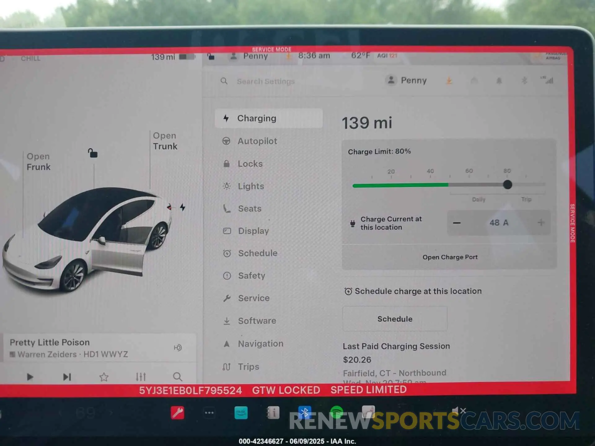 17 fotografías del automóvil dañado 5YJ3E1EB0LF795524 TESLA MODEL 3 2020