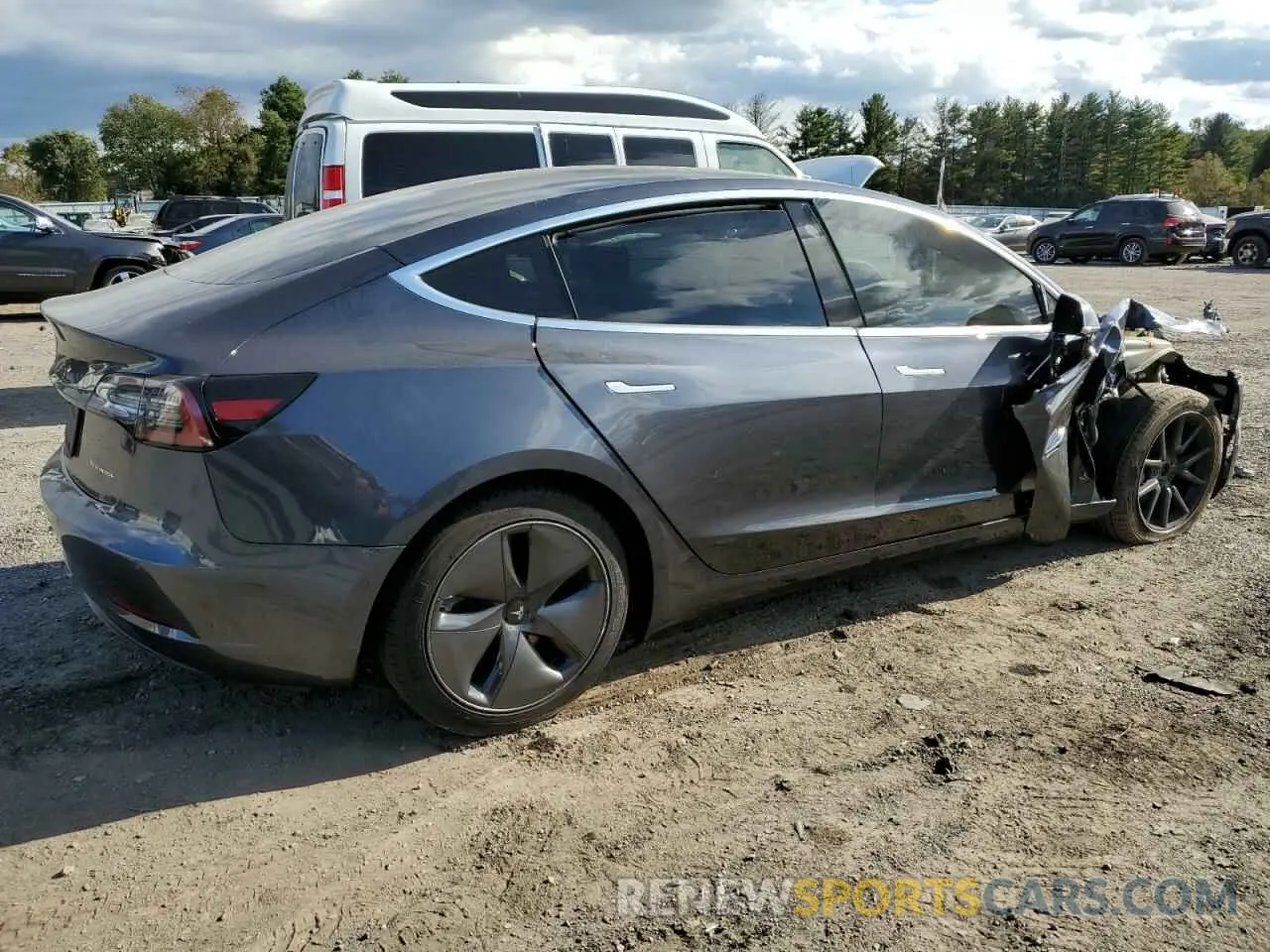 3 fotografías del automóvil dañado 5YJ3E1EB1LF616830 TESLA MODEL 3 2020