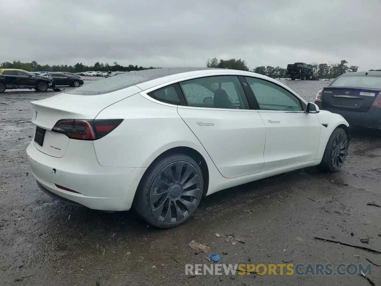 3 fotografías del automóvil dañado 5YJ3E1EB1LF617833 TESLA MODEL 3 2020