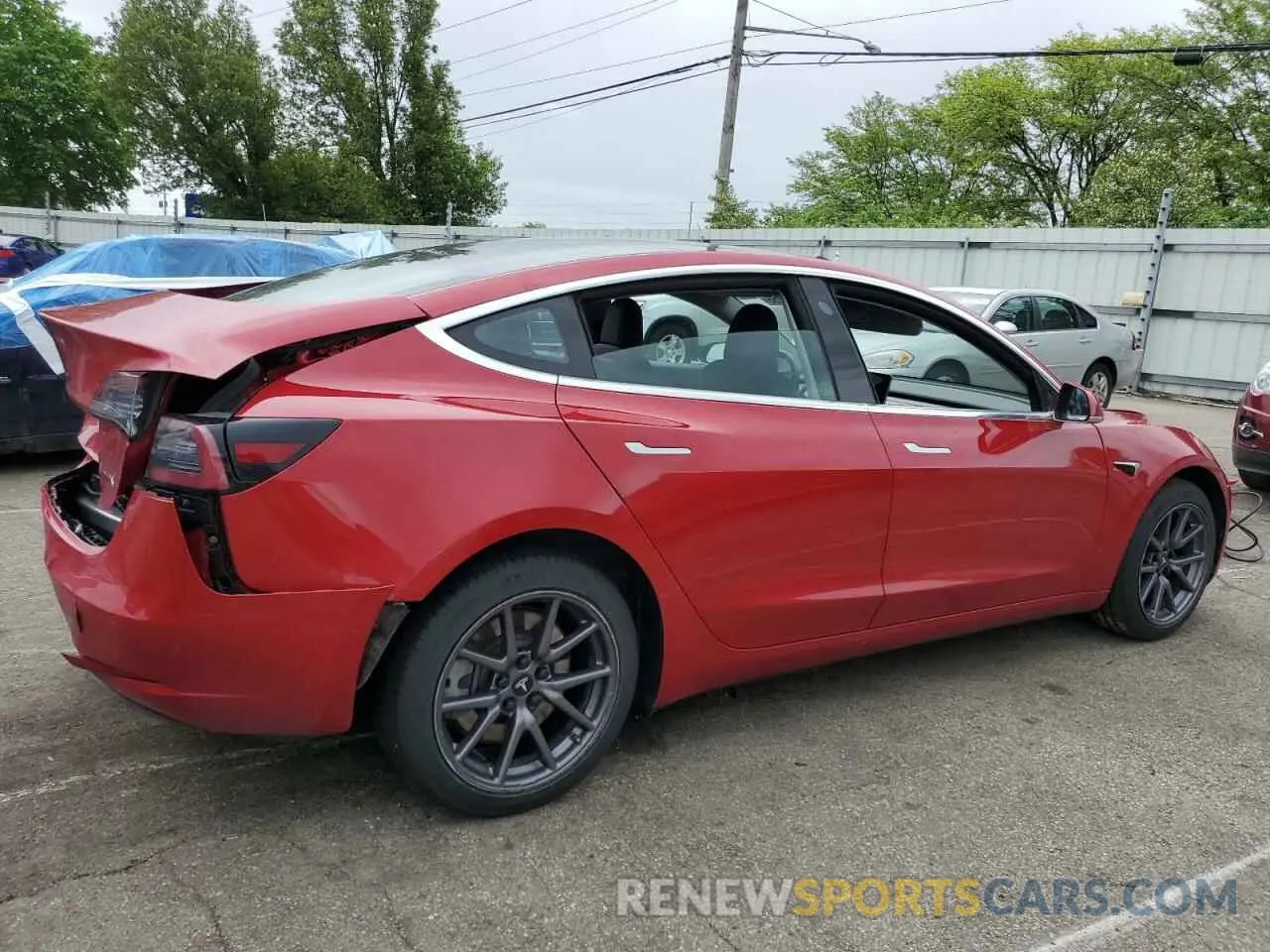 3 fotografías del automóvil dañado 5YJ3E1EB1LF636902 TESLA MODEL 3 2020