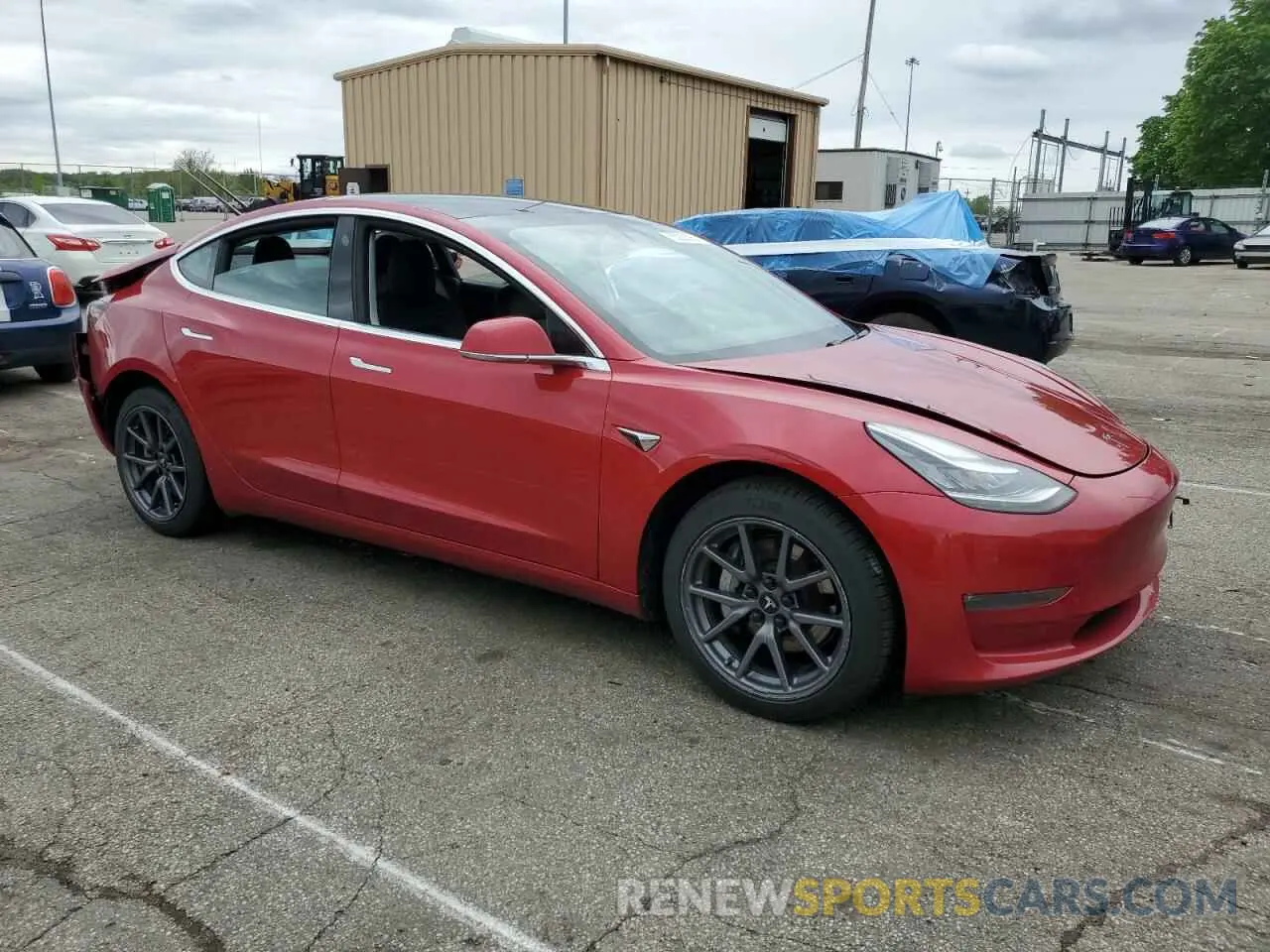 4 fotografías del automóvil dañado 5YJ3E1EB1LF636902 TESLA MODEL 3 2020