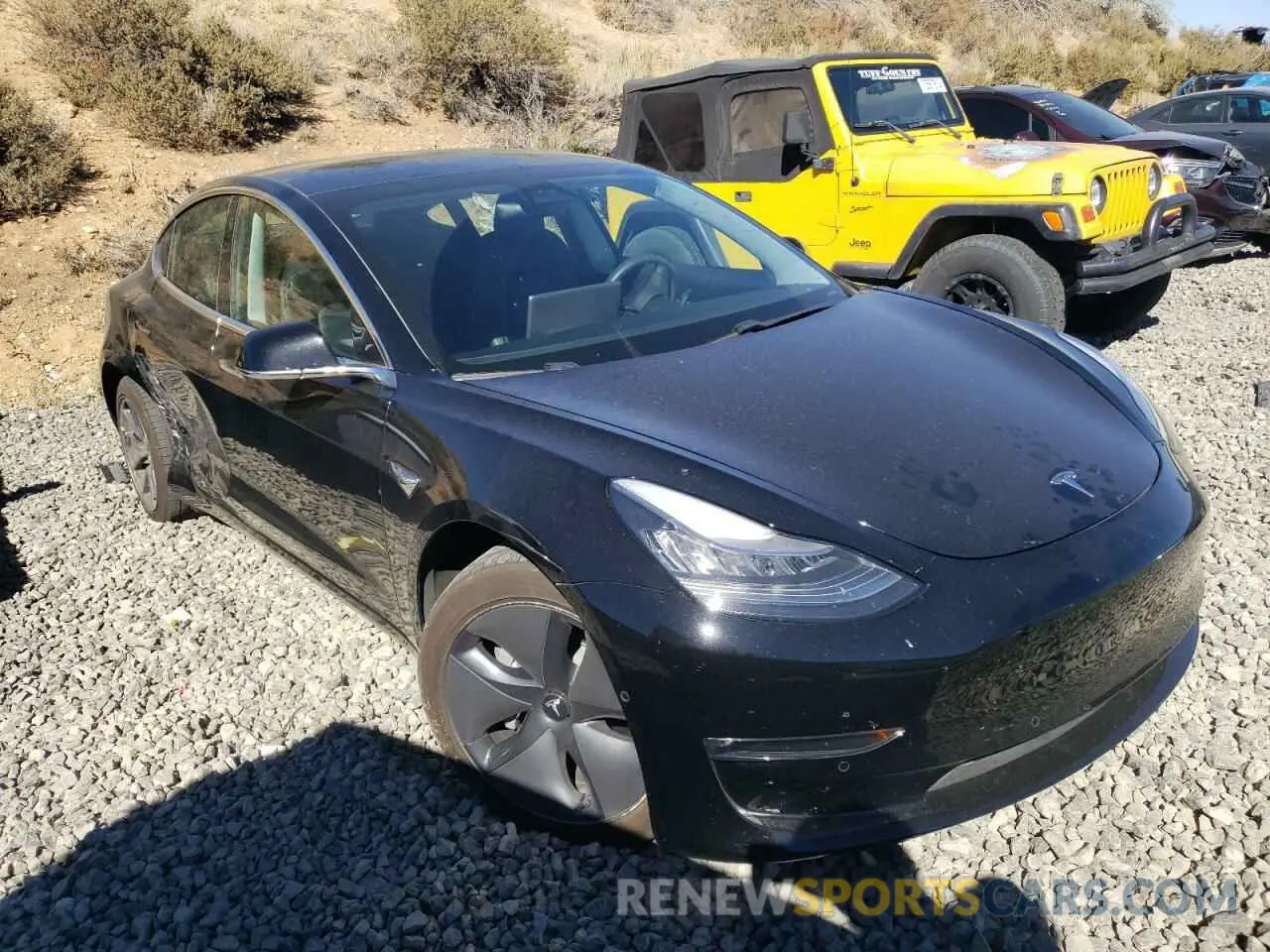 4 fotografías del automóvil dañado 5YJ3E1EB1LF746252 TESLA MODEL 3 2020
