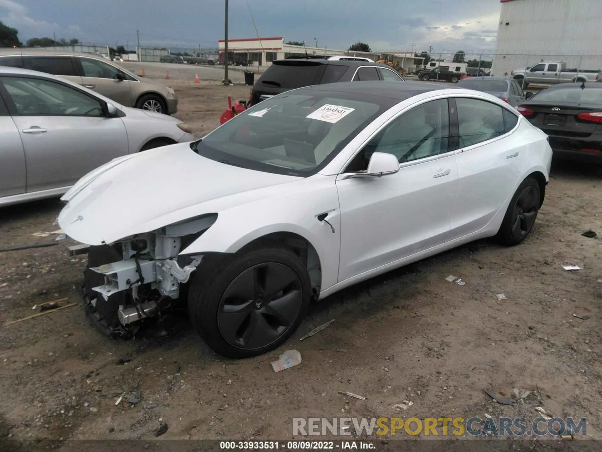 2 fotografías del automóvil dañado 5YJ3E1EB1LF787853 TESLA MODEL 3 2020