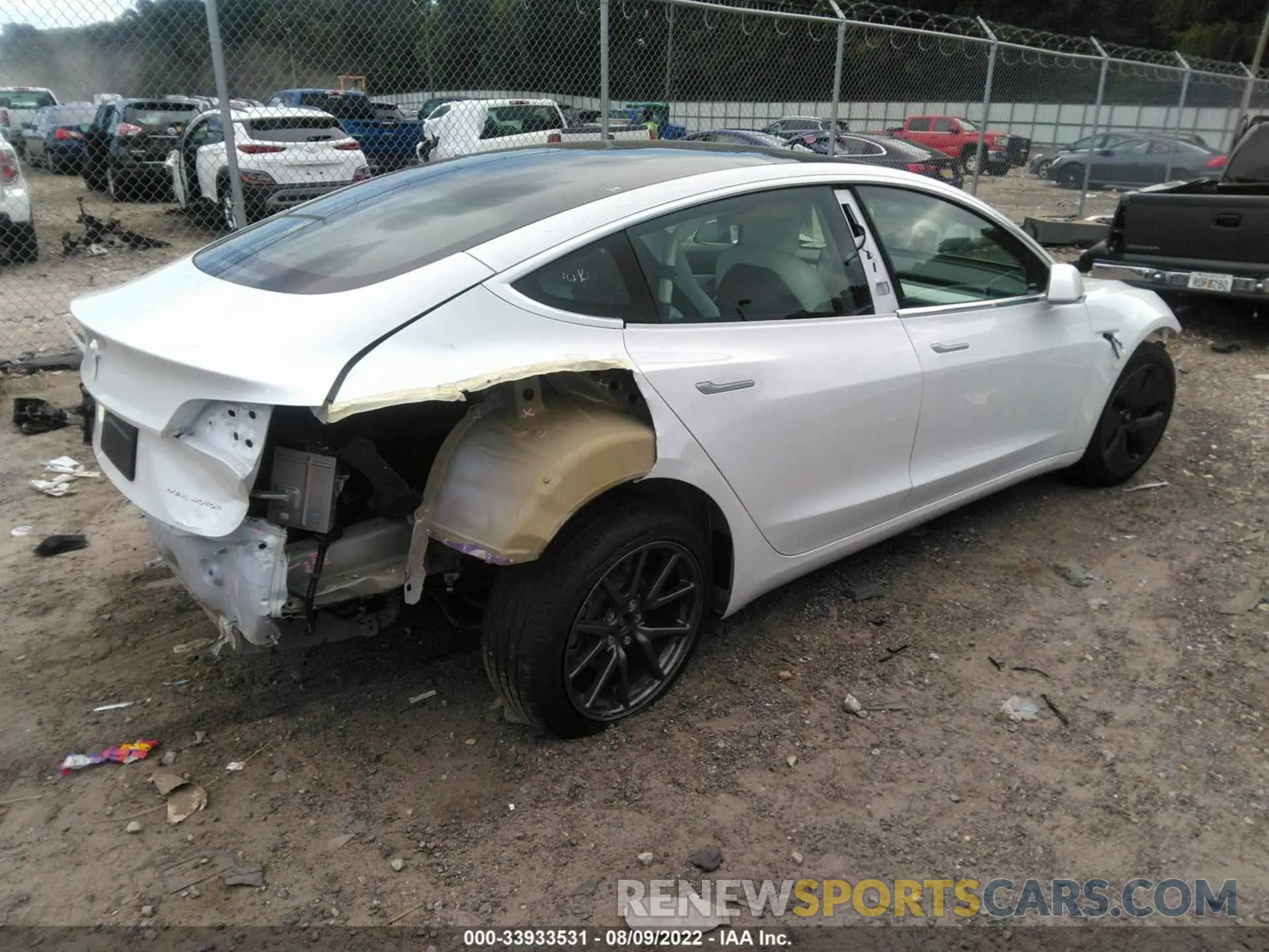 4 fotografías del automóvil dañado 5YJ3E1EB1LF787853 TESLA MODEL 3 2020