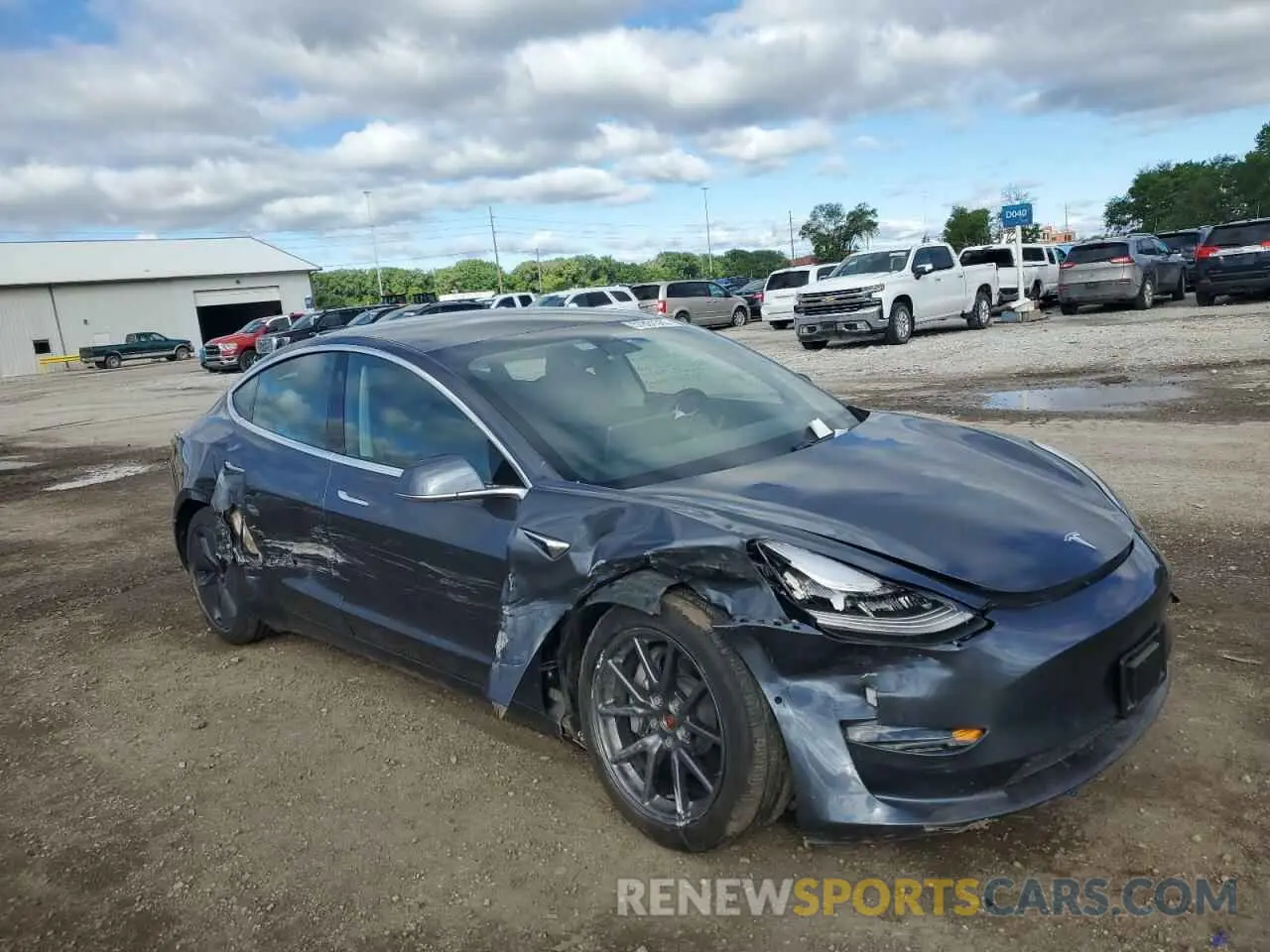 4 fotografías del automóvil dañado 5YJ3E1EB2LF616464 TESLA MODEL 3 2020