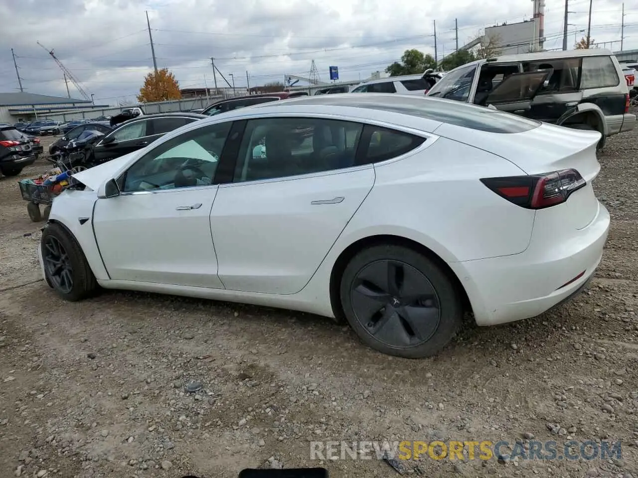 2 fotografías del automóvil dañado 5YJ3E1EB2LF617923 TESLA MODEL 3 2020