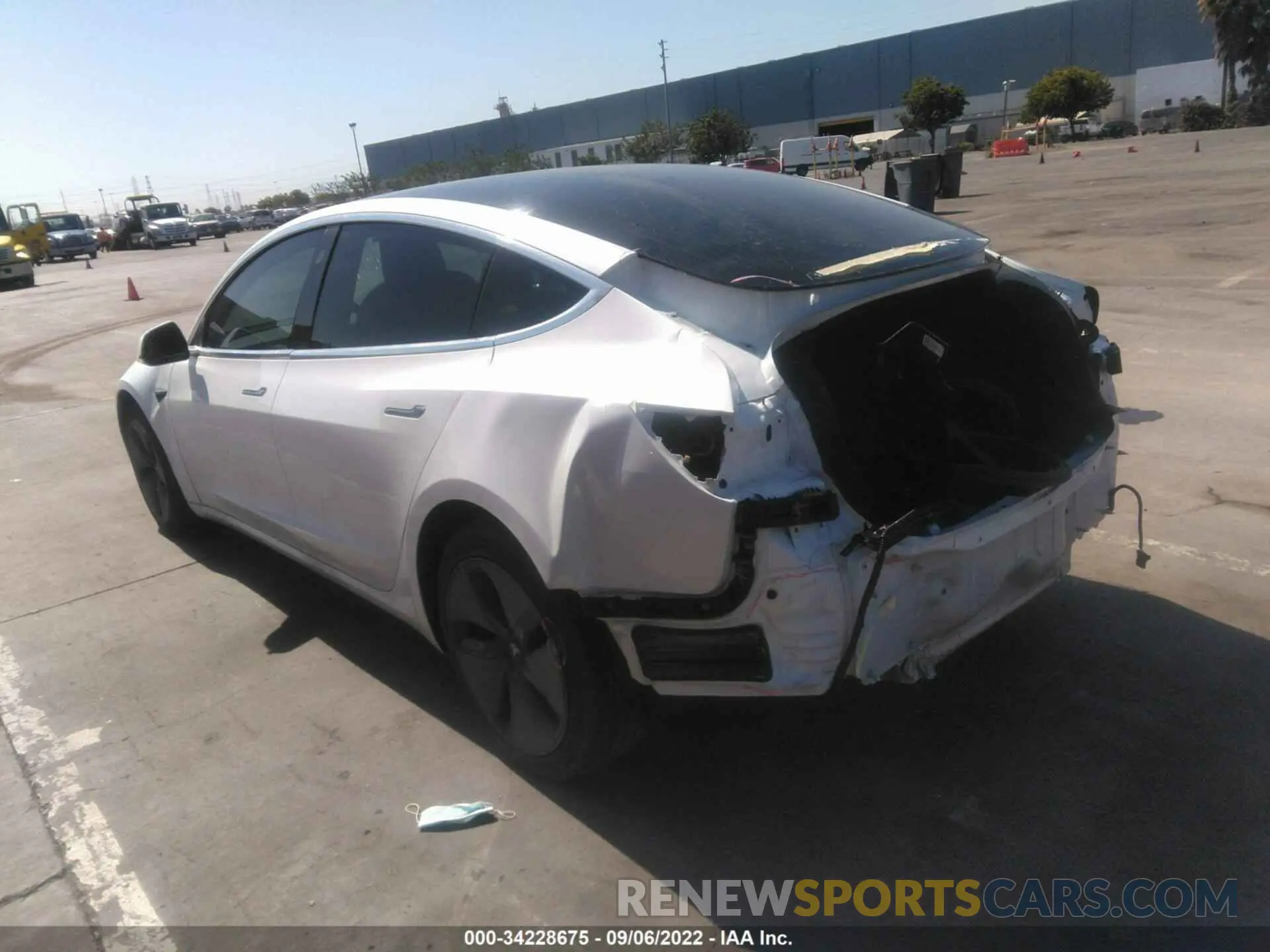 3 fotografías del automóvil dañado 5YJ3E1EB2LF619624 TESLA MODEL 3 2020