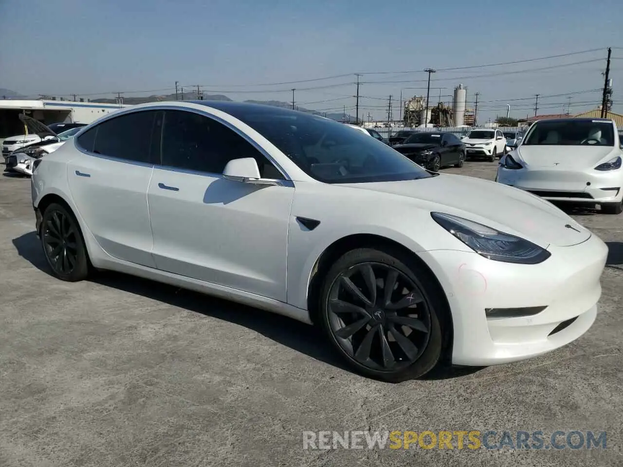 4 fotografías del automóvil dañado 5YJ3E1EB2LF712322 TESLA MODEL 3 2020