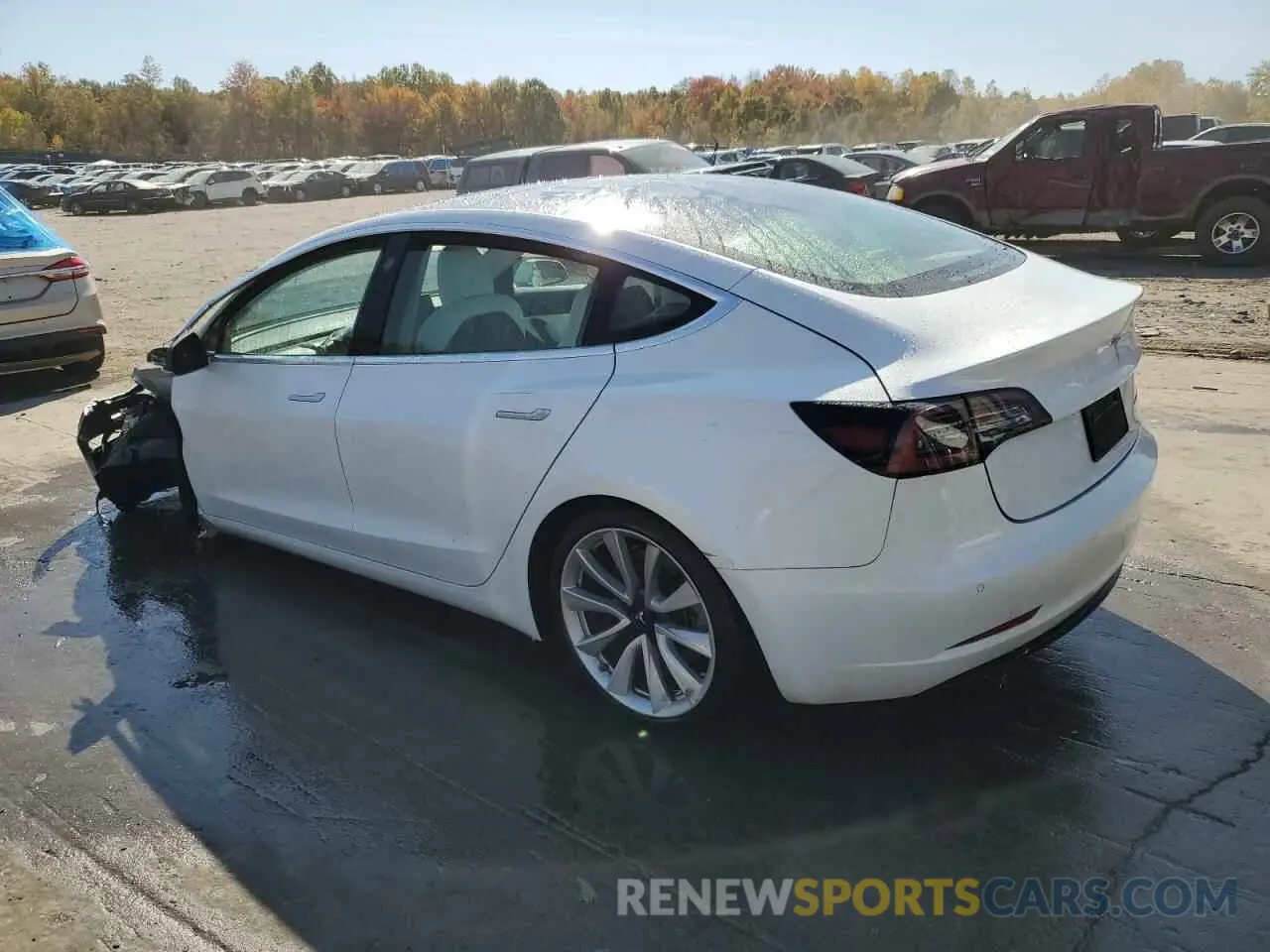 2 fotografías del automóvil dañado 5YJ3E1EB2LF742307 TESLA MODEL 3 2020