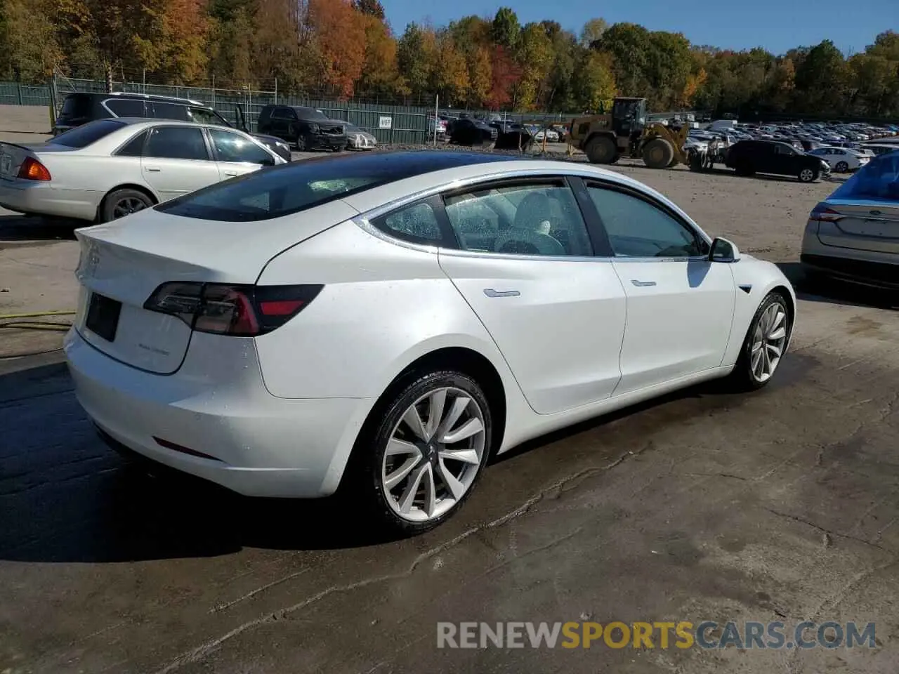 3 fotografías del automóvil dañado 5YJ3E1EB2LF742307 TESLA MODEL 3 2020