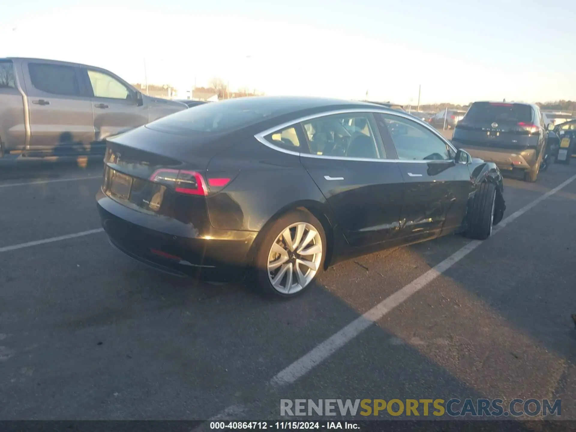 4 fotografías del automóvil dañado 5YJ3E1EB2LF787926 TESLA MODEL 3 2020