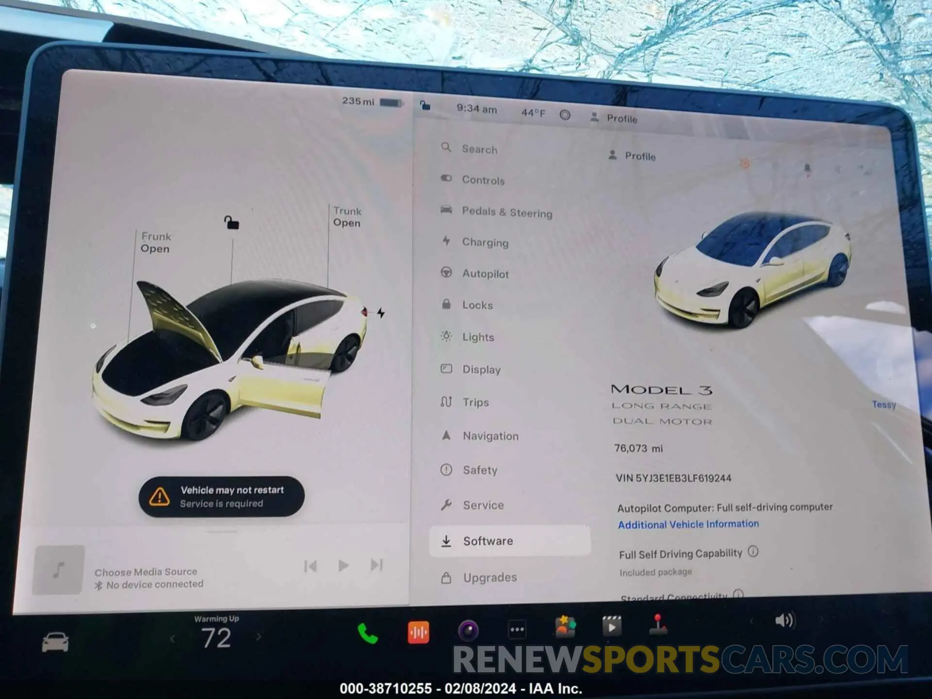 18 fotografías del automóvil dañado 5YJ3E1EB3LF619244 TESLA MODEL 3 2020