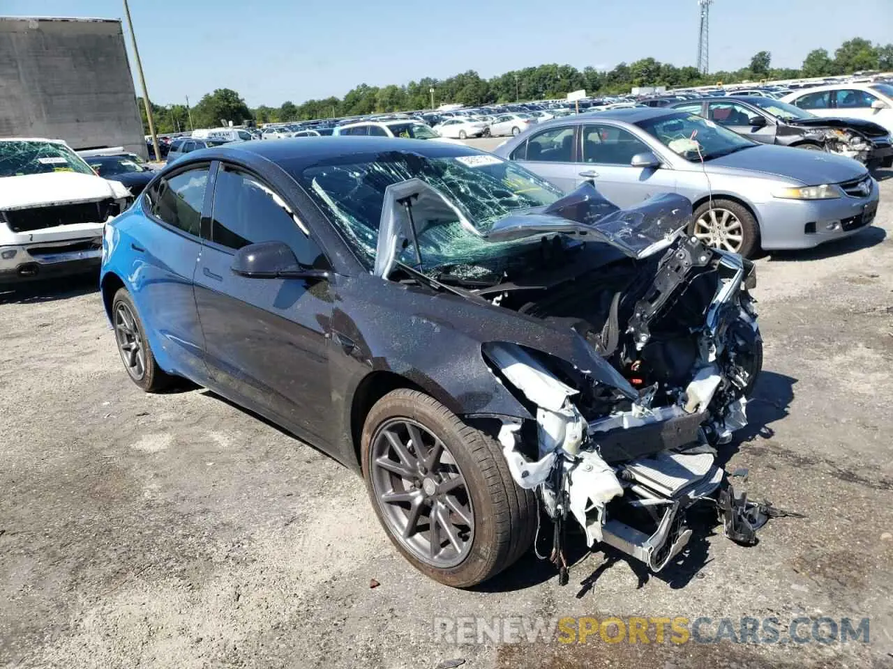 1 fotografías del automóvil dañado 5YJ3E1EB3LF637243 TESLA MODEL 3 2020
