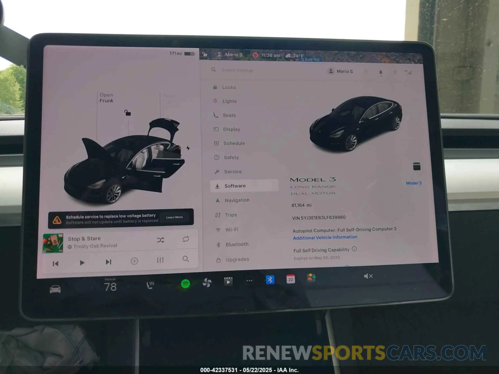 7 fotografías del automóvil dañado 5YJ3E1EB3LF639980 TESLA MODEL 3 2020