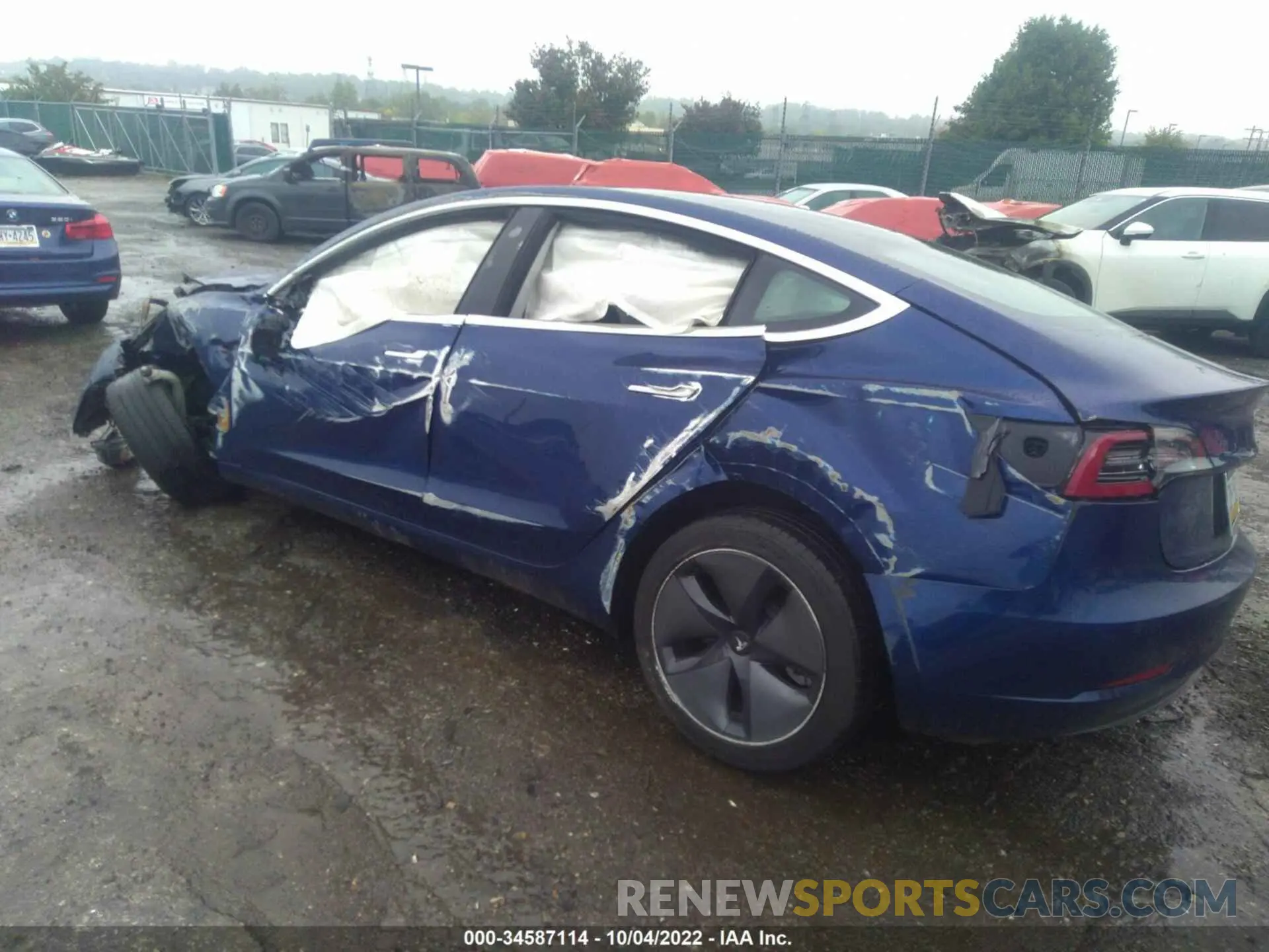 3 fotografías del automóvil dañado 5YJ3E1EB3LF668542 TESLA MODEL 3 2020