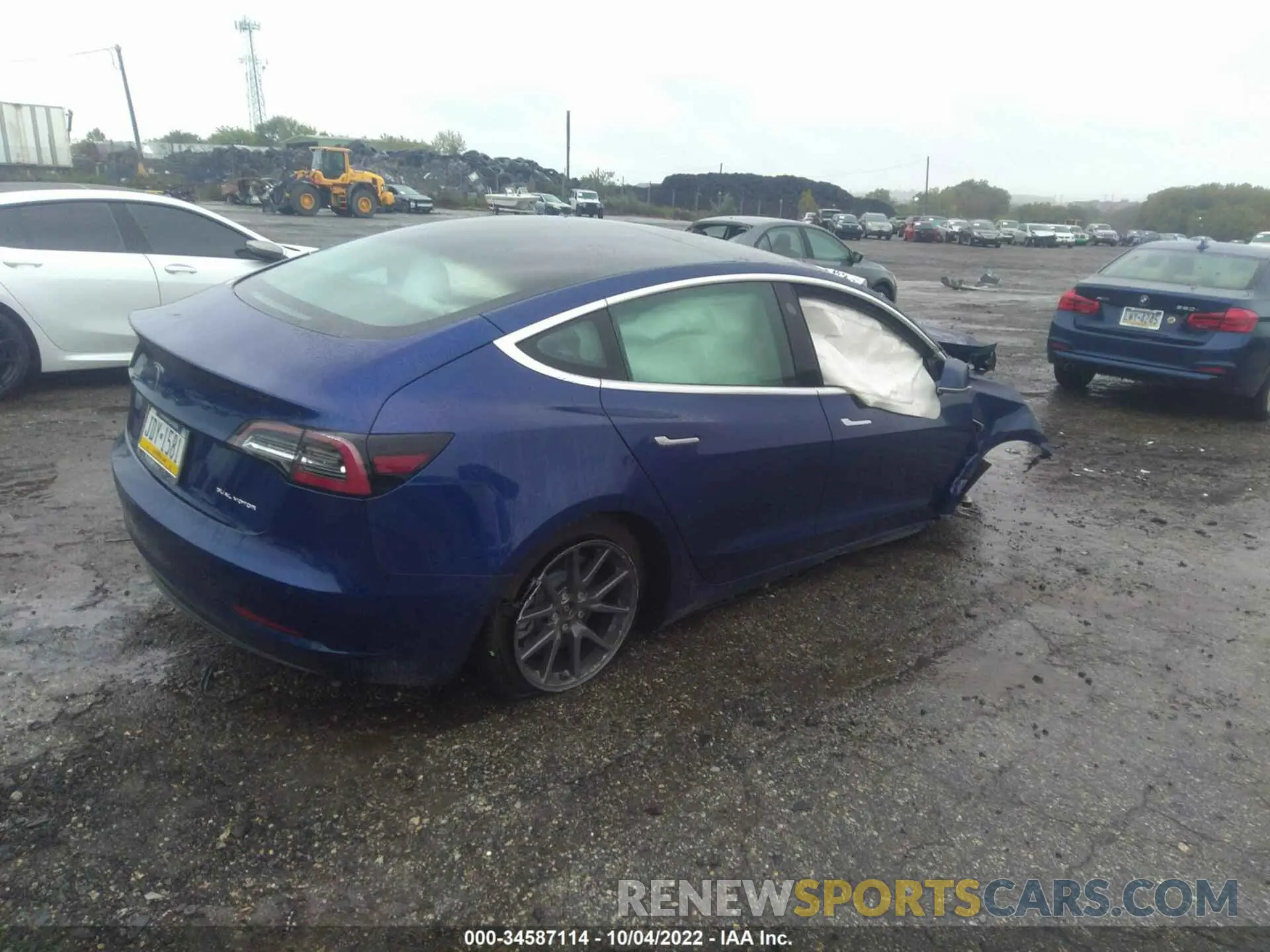 4 fotografías del automóvil dañado 5YJ3E1EB3LF668542 TESLA MODEL 3 2020