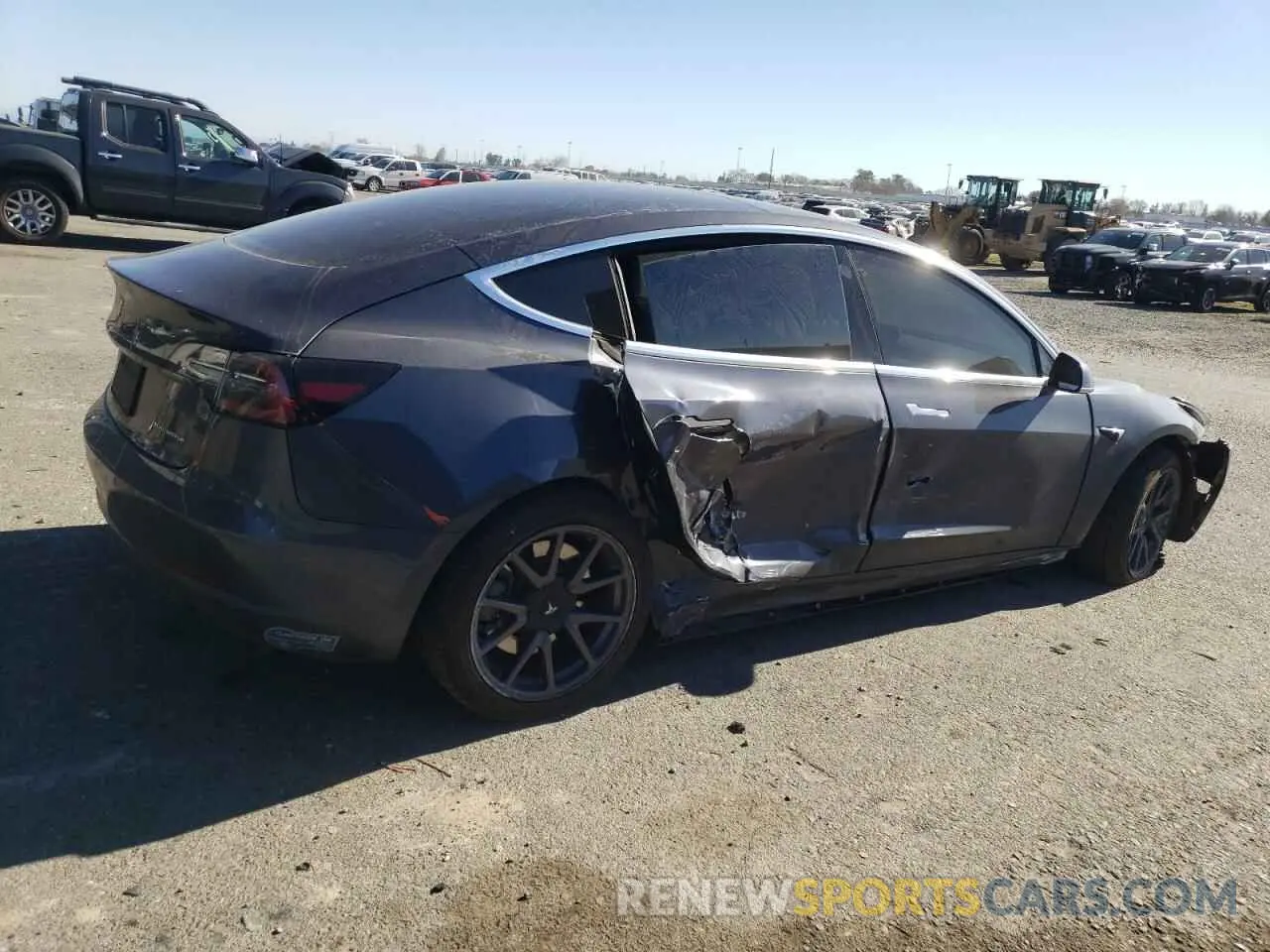 3 fotografías del automóvil dañado 5YJ3E1EB3LF734913 TESLA MODEL 3 2020