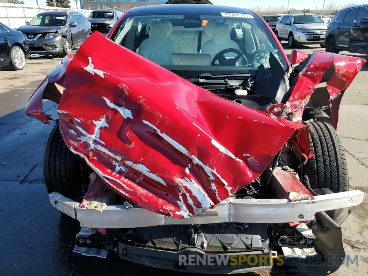 5 fotografías del automóvil dañado 5YJ3E1EB3LF787966 TESLA MODEL 3 2020